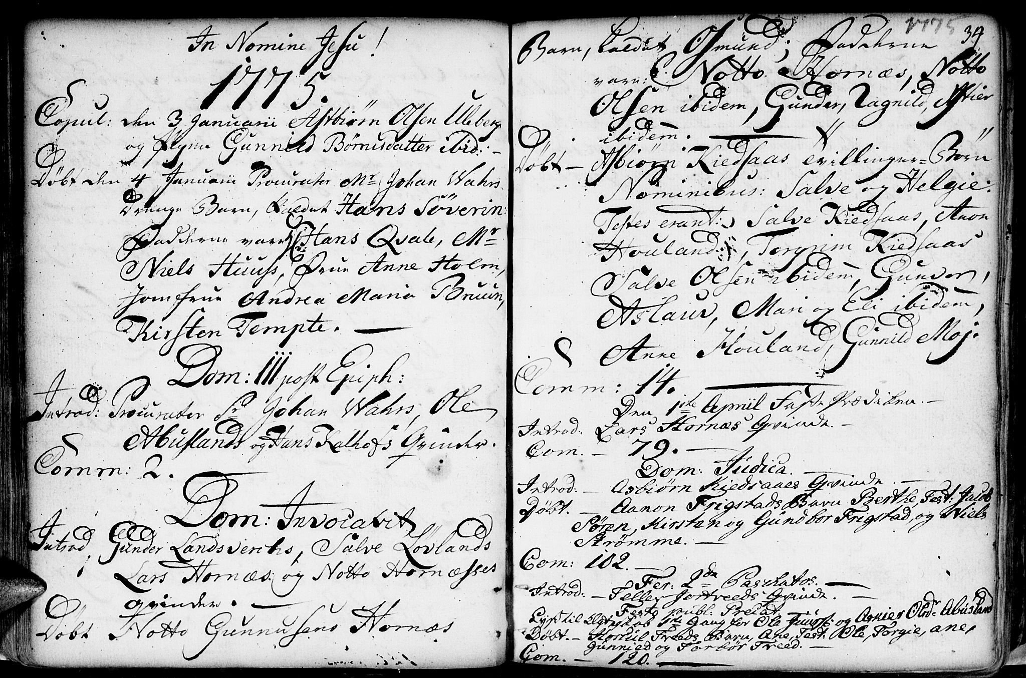 Evje sokneprestkontor, AV/SAK-1111-0008/F/Fa/Fab/L0002: Parish register (official) no. A 2, 1765-1816, p. 34