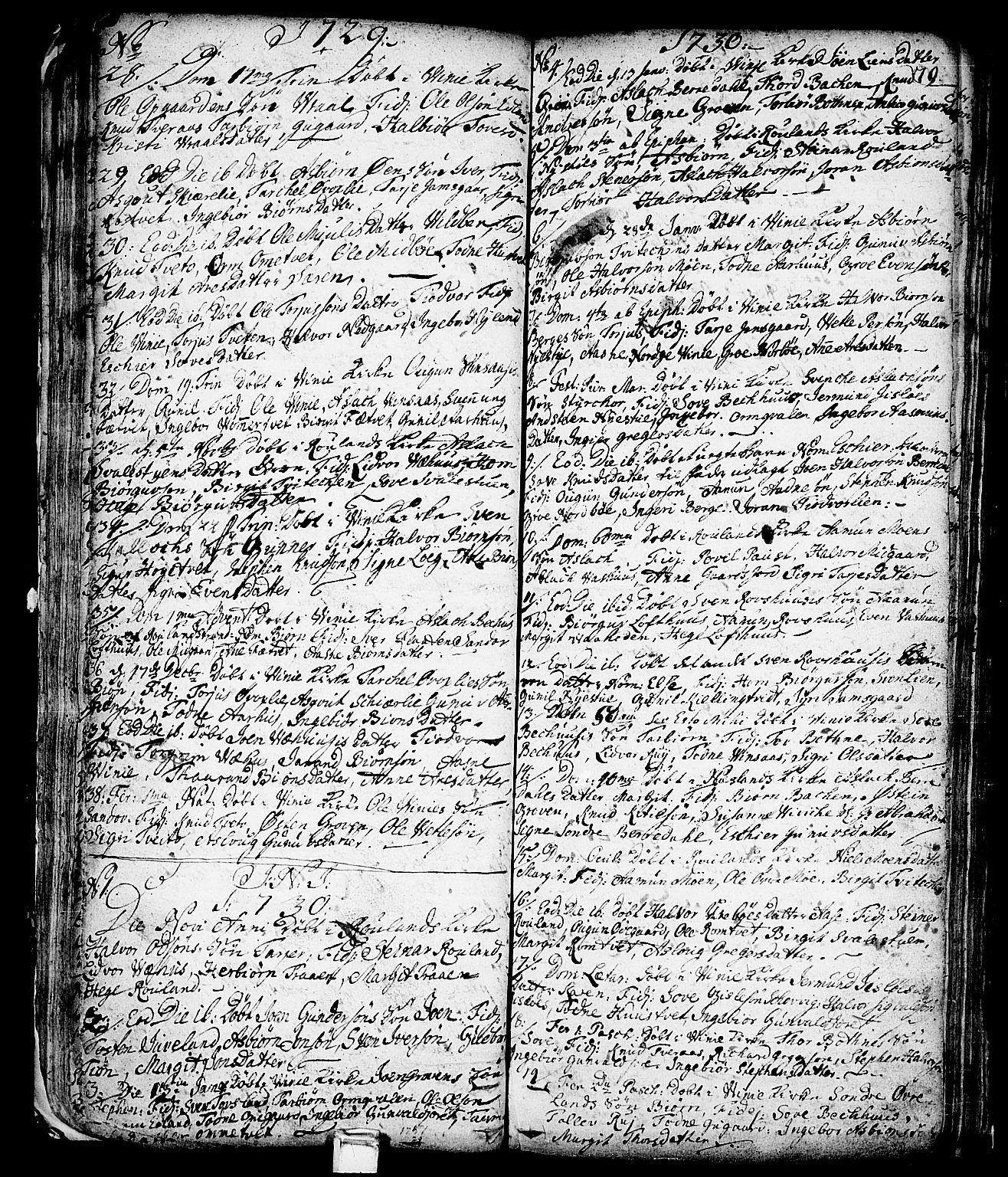Vinje kirkebøker, SAKO/A-312/F/Fa/L0001: Parish register (official) no. I 1, 1717-1766, p. 79