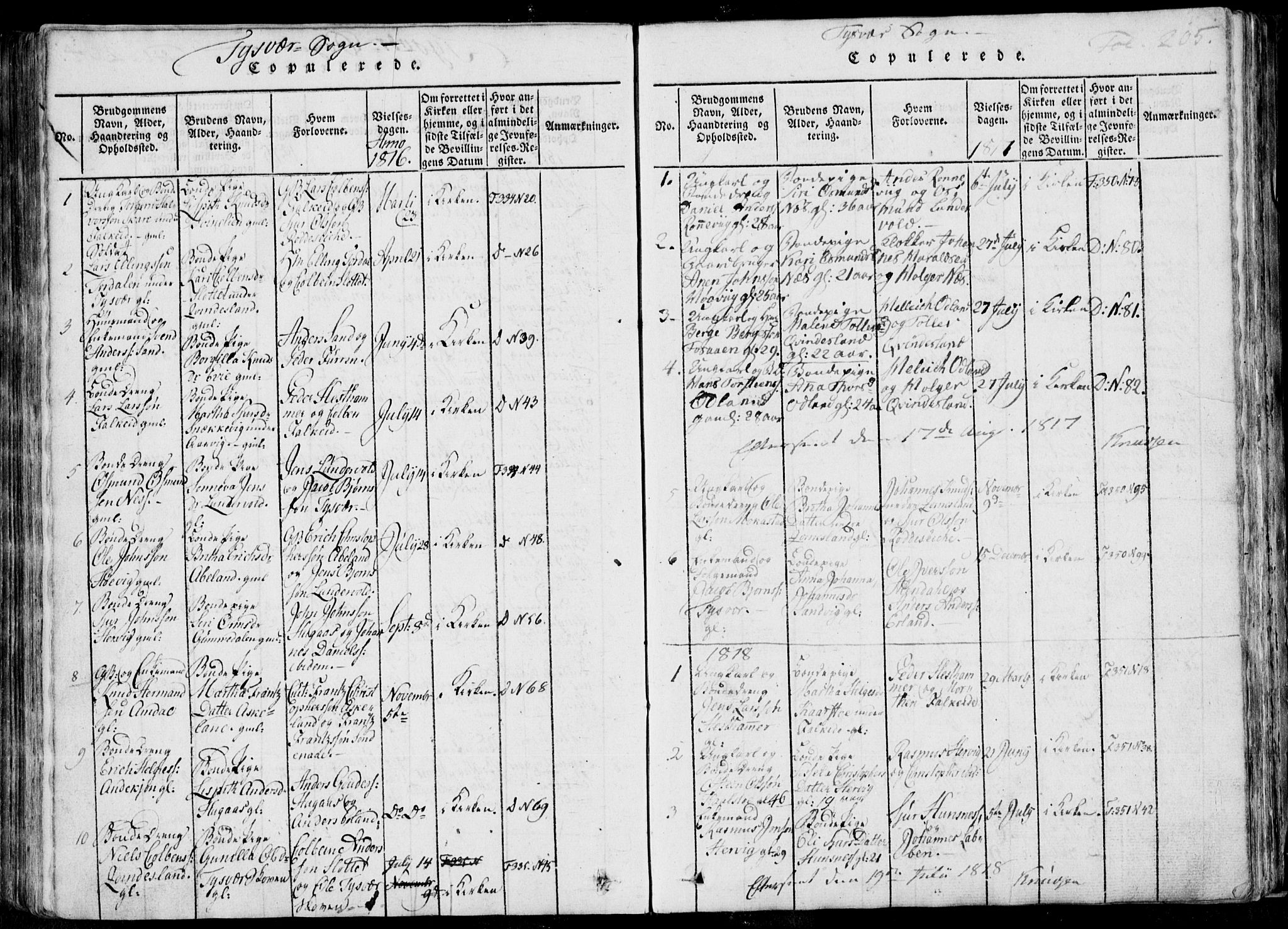 Skjold sokneprestkontor, SAST/A-101847/H/Ha/Haa/L0004: Parish register (official) no. A 4 /1, 1815-1830, p. 205