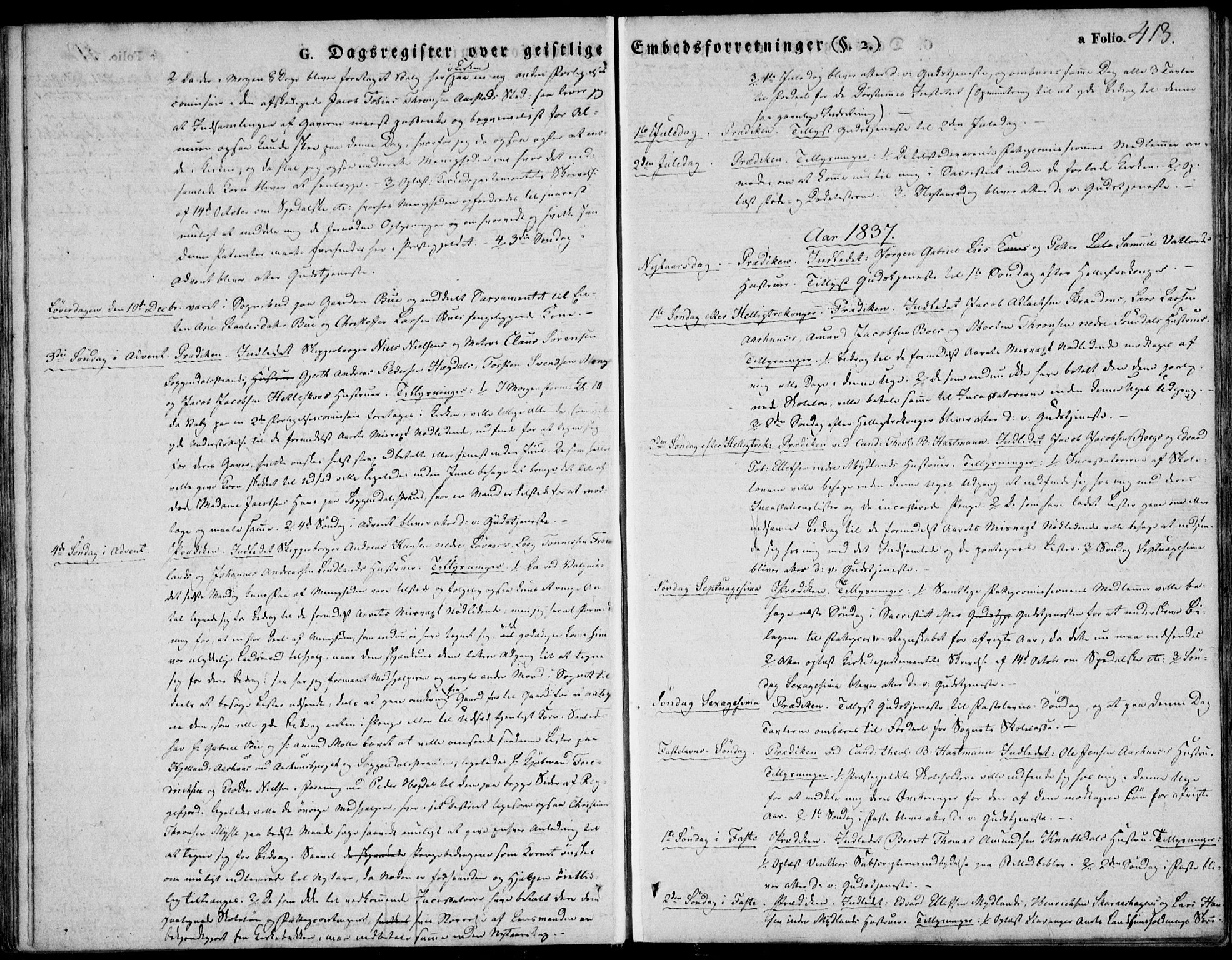 Sokndal sokneprestkontor, AV/SAST-A-101808: Parish register (official) no. A 7.2, 1826-1842, p. 413