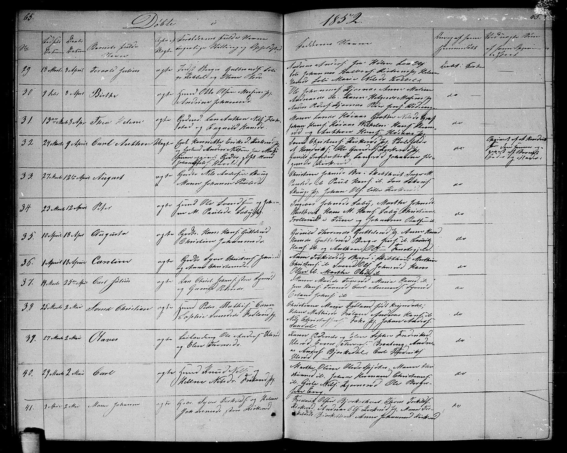 Våler prestekontor Kirkebøker, AV/SAO-A-11083/G/Ga/L0002: Parish register (copy) no. I 2, 1839-1860, p. 65