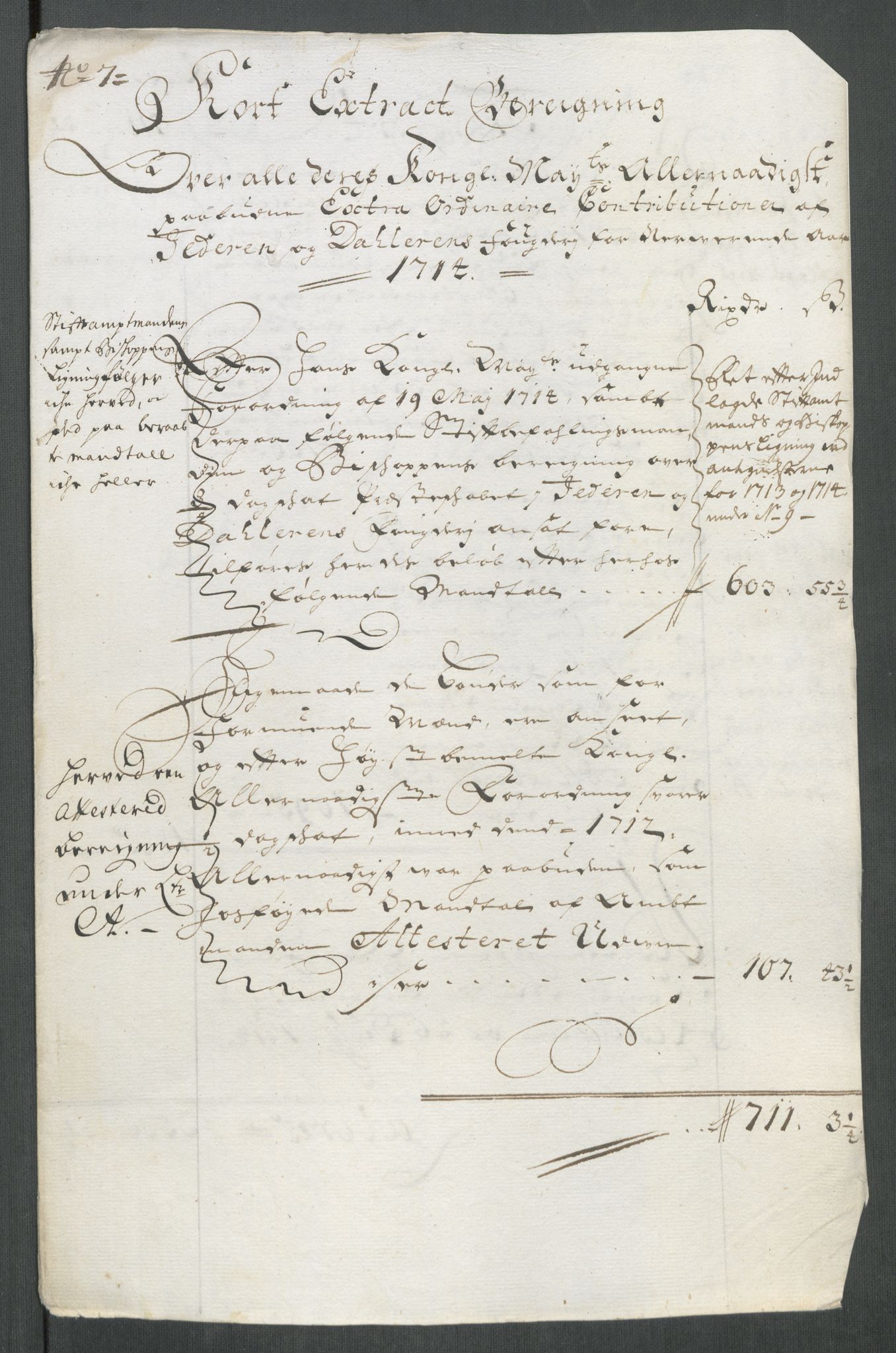 Rentekammeret inntil 1814, Reviderte regnskaper, Fogderegnskap, AV/RA-EA-4092/R46/L2738: Fogderegnskap Jæren og Dalane, 1713-1714, p. 288