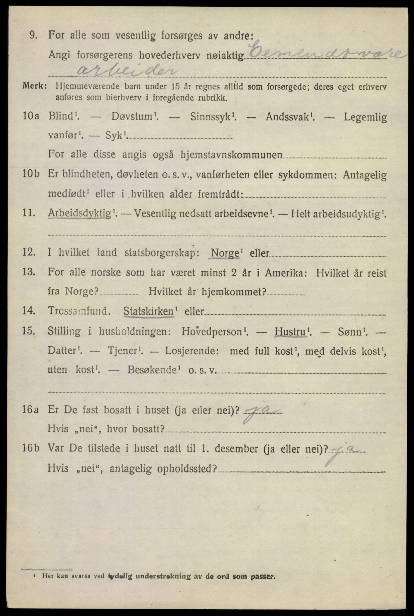 SAKO, 1920 census for Ytre Sandsvær, 1920, p. 3015