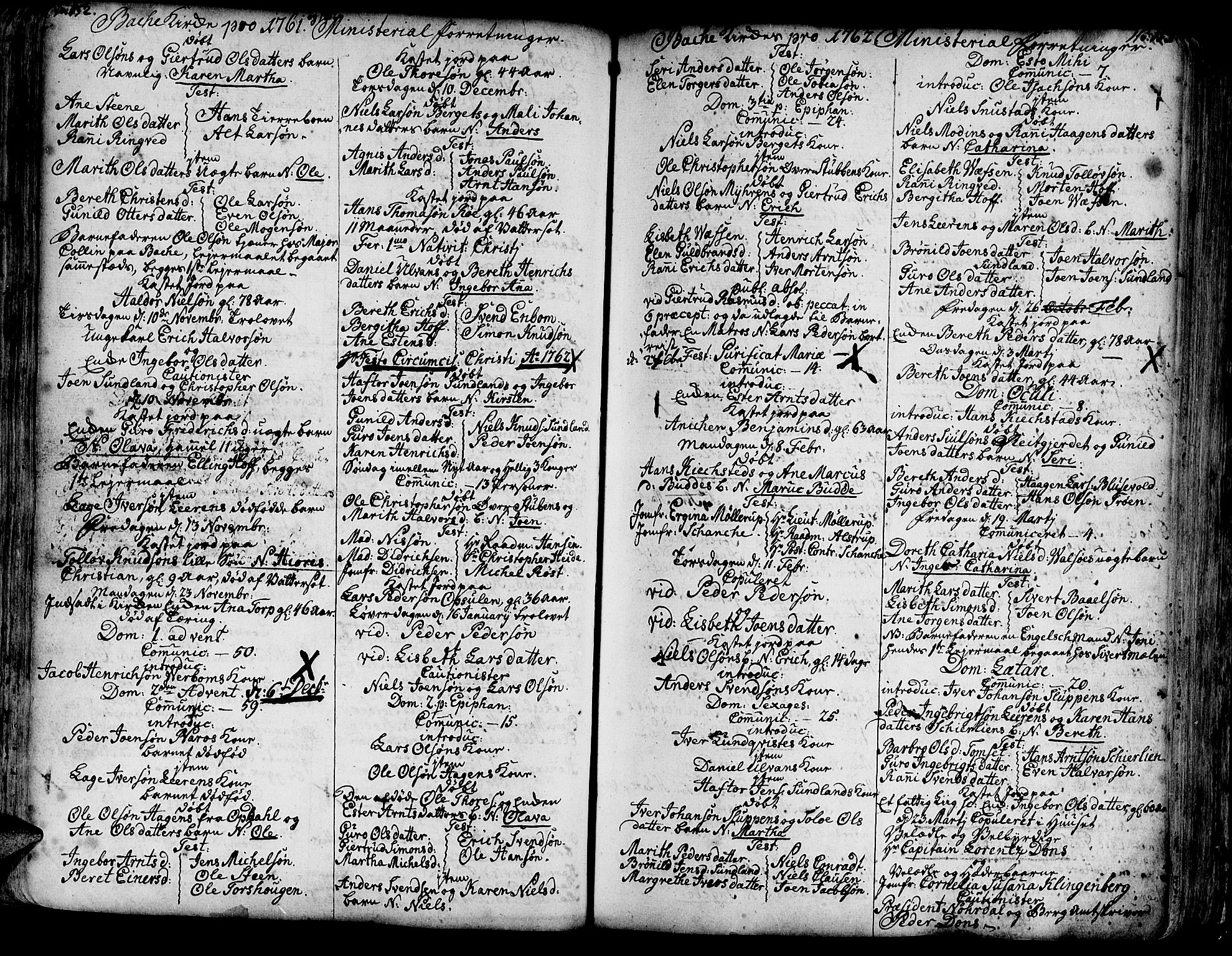 Ministerialprotokoller, klokkerbøker og fødselsregistre - Sør-Trøndelag, SAT/A-1456/606/L0276: Parish register (official) no. 606A01 /2, 1727-1779, p. 152-153