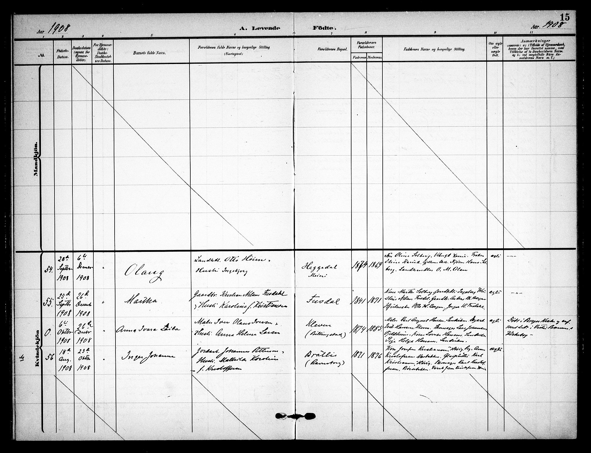 Asker prestekontor Kirkebøker, AV/SAO-A-10256a/F/Fa/L0017: Parish register (official) no. I 17, 1907-1915, p. 15