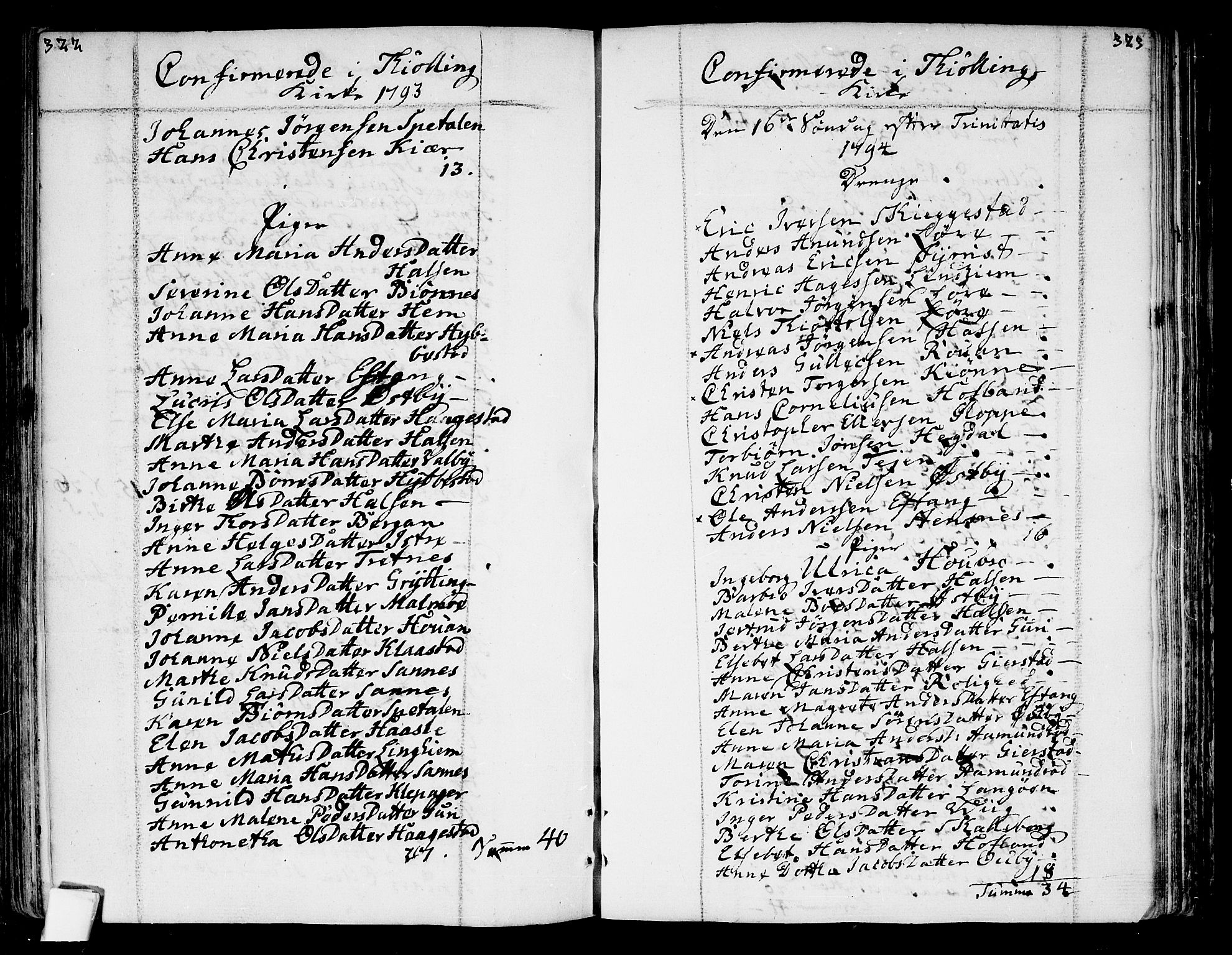 Tjølling kirkebøker, SAKO/A-60/F/Fa/L0004: Parish register (official) no. 4, 1779-1817, p. 322-323