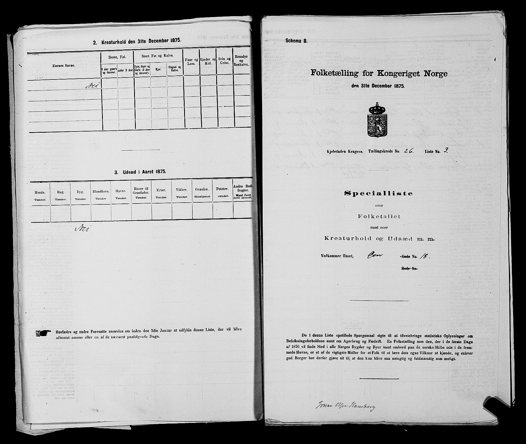 SAKO, 1875 census for 0801P Kragerø, 1875, p. 564