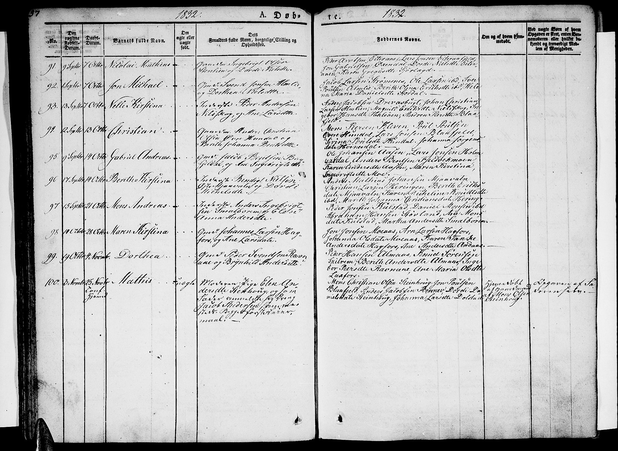 Ministerialprotokoller, klokkerbøker og fødselsregistre - Nordland, AV/SAT-A-1459/820/L0289: Parish register (official) no. 820A10, 1826-1845, p. 57