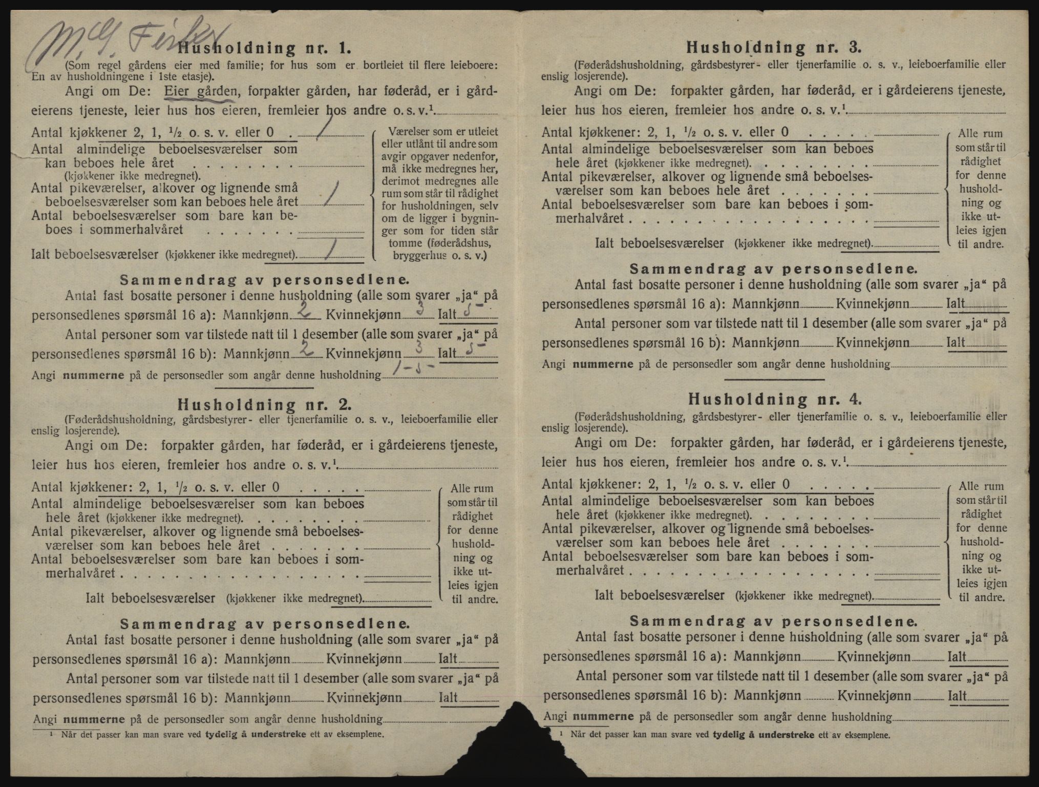 SATØ, 1920 census for Kjelvik, 1920, p. 45