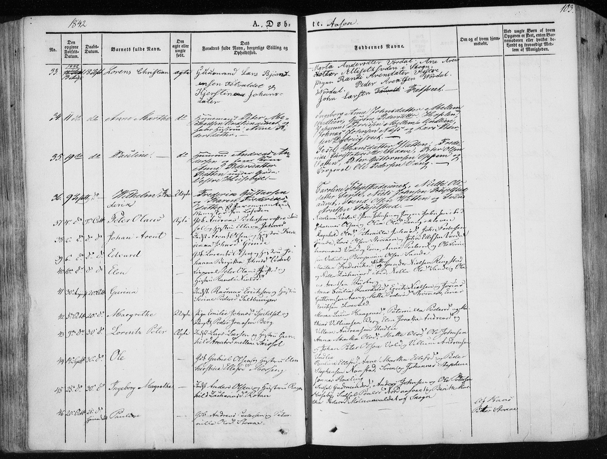 Ministerialprotokoller, klokkerbøker og fødselsregistre - Nord-Trøndelag, AV/SAT-A-1458/713/L0115: Parish register (official) no. 713A06, 1838-1851, p. 103