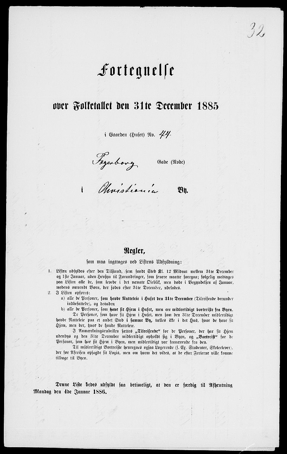 RA, 1885 census for 0301 Kristiania, 1885, p. 3655