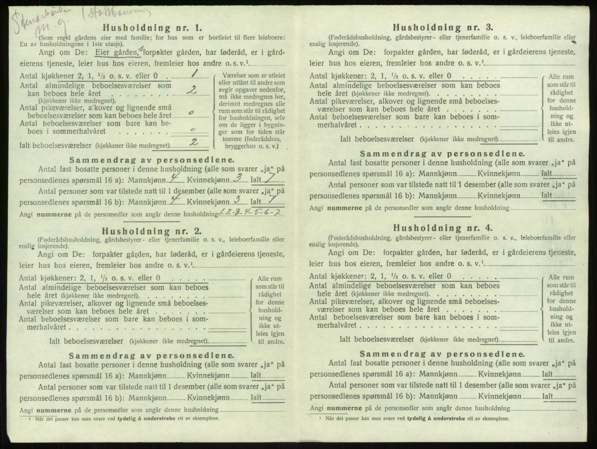 SAB, 1920 census for Haus, 1920, p. 320
