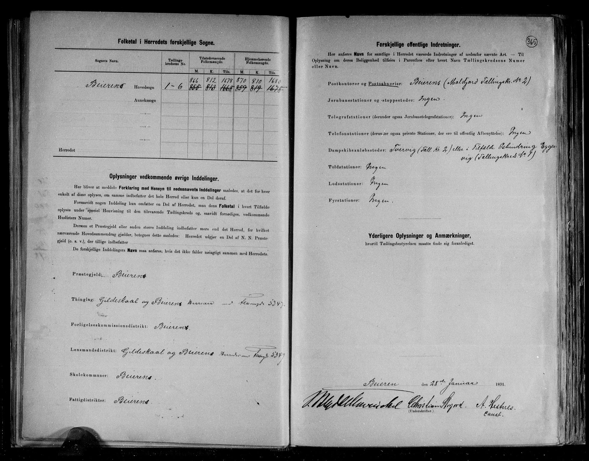 RA, 1891 census for 1839 Beiarn, 1891, p. 3