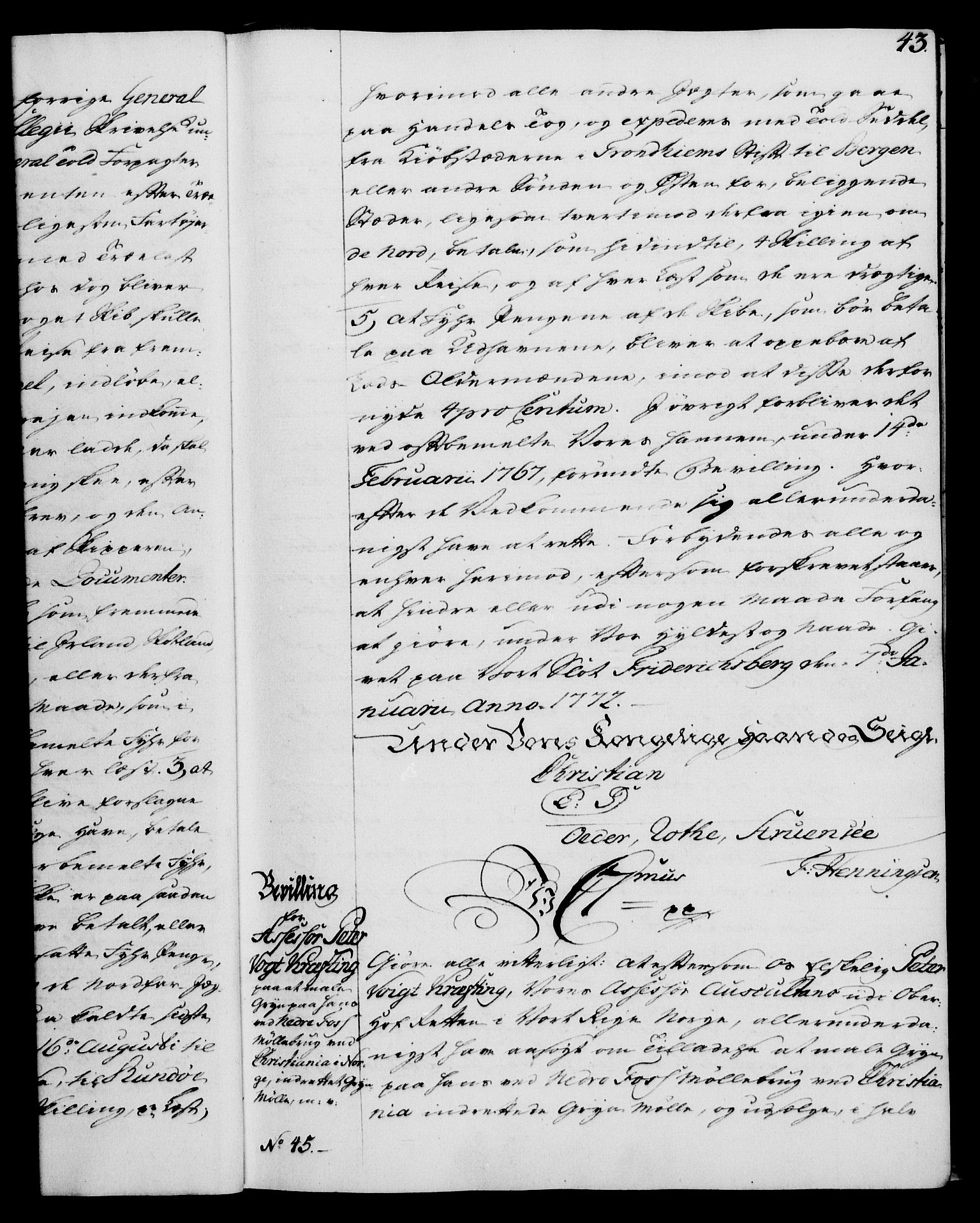 Rentekammeret, Kammerkanselliet, RA/EA-3111/G/Gg/Gga/L0009: Norsk ekspedisjonsprotokoll med register (merket RK 53.9), 1771-1773, p. 41
