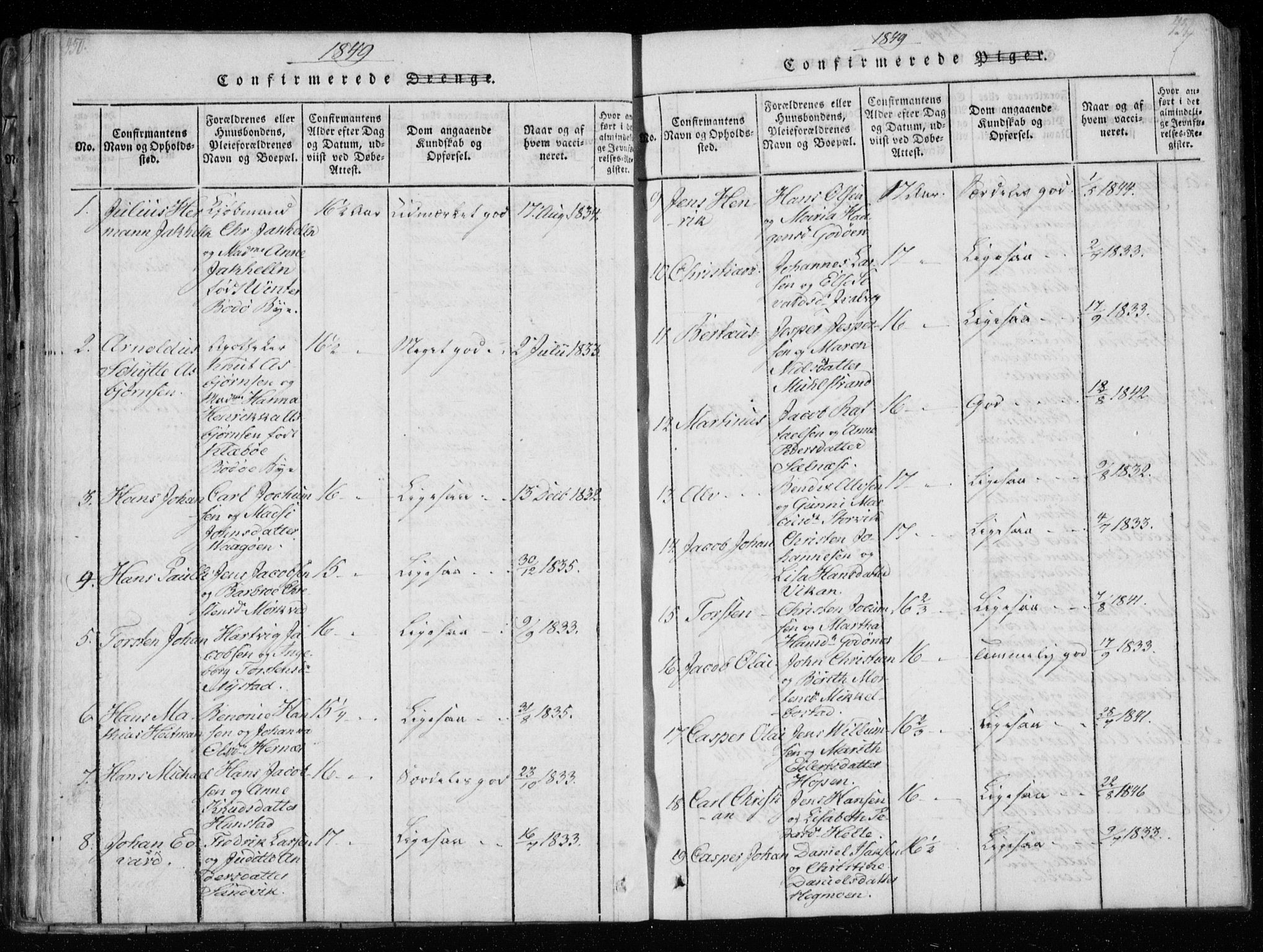 Ministerialprotokoller, klokkerbøker og fødselsregistre - Nordland, SAT/A-1459/801/L0026: Parish register (copy) no. 801C01, 1820-1855, p. 450-451