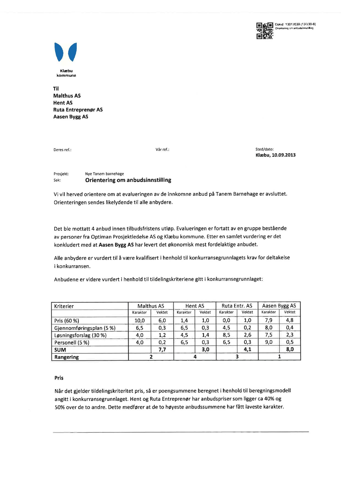 Klæbu Kommune, TRKO/KK/02-FS/L006: Formannsskapet - Møtedokumenter, 2013, p. 3051