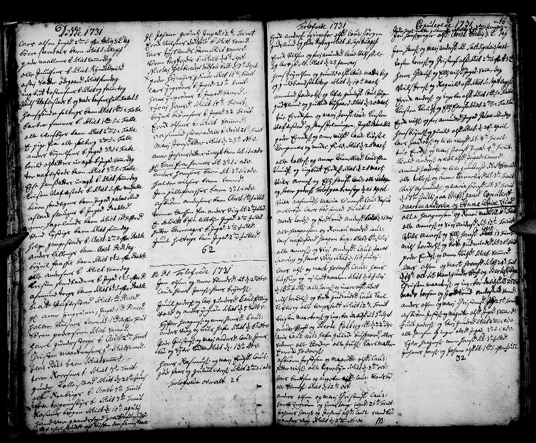 Skjeberg prestekontor Kirkebøker, SAO/A-10923/F/Fa/L0002: Parish register (official) no. I 2, 1726-1791, p. 16