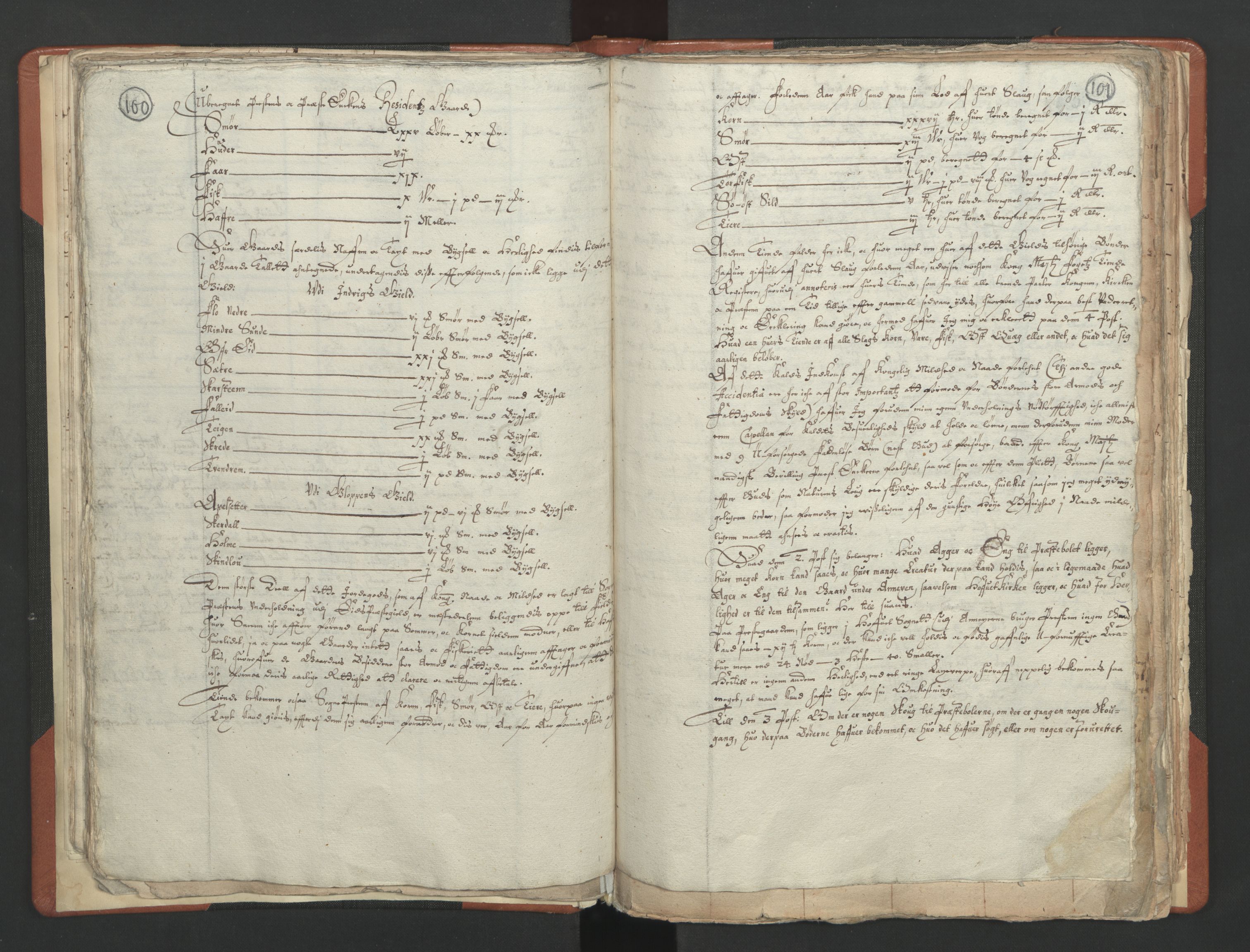 RA, Vicar's Census 1664-1666, no. 25: Nordfjord deanery, 1664-1666, p. 100-101