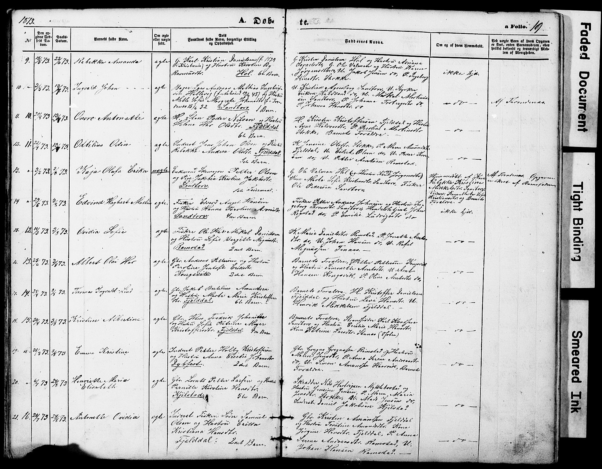 Ministerialprotokoller, klokkerbøker og fødselsregistre - Nordland, AV/SAT-A-1459/865/L0930: Parish register (copy) no. 865C02, 1866-1884, p. 19