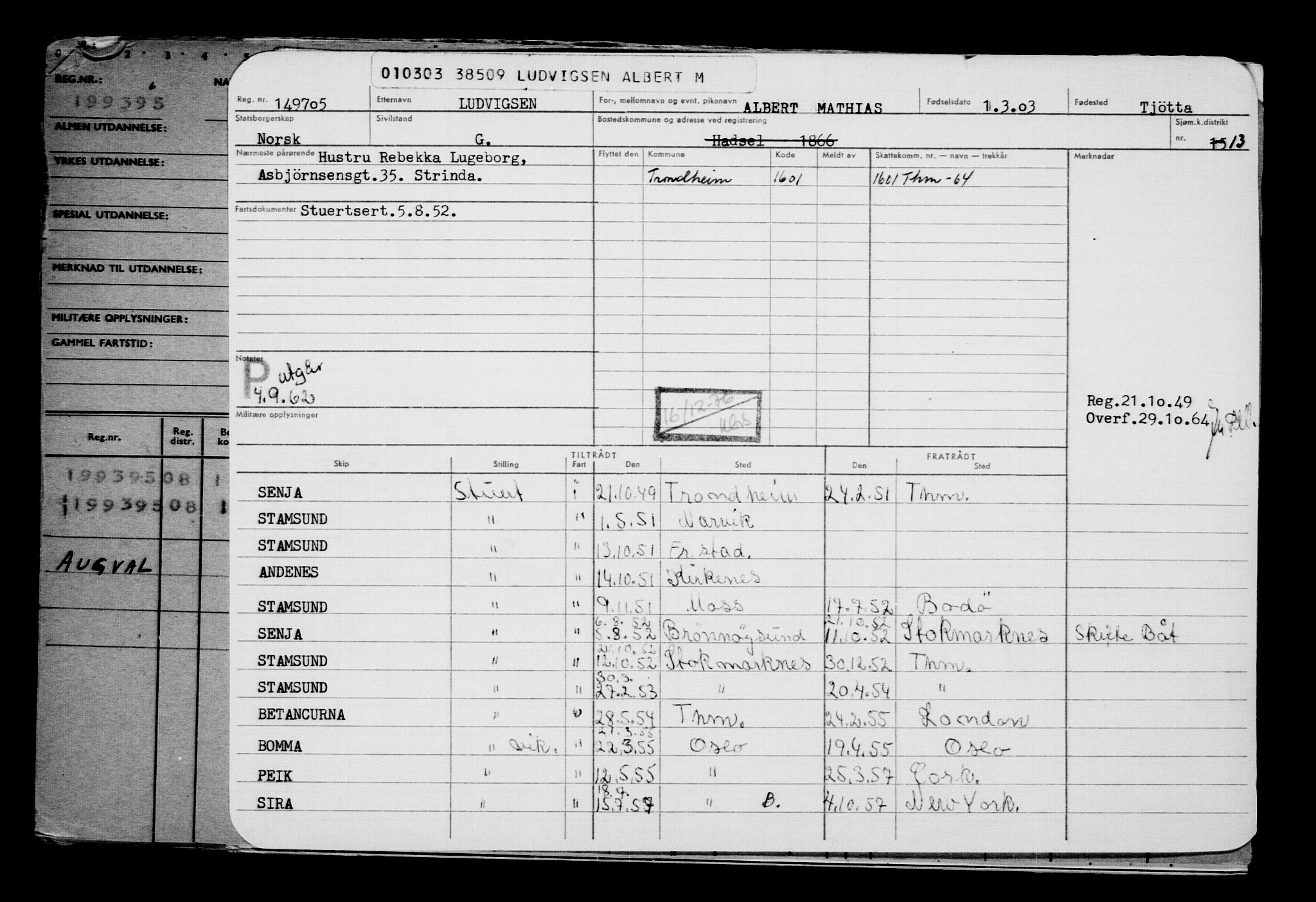 Direktoratet for sjømenn, RA/S-3545/G/Gb/L0048: Hovedkort, 1903, p. 253