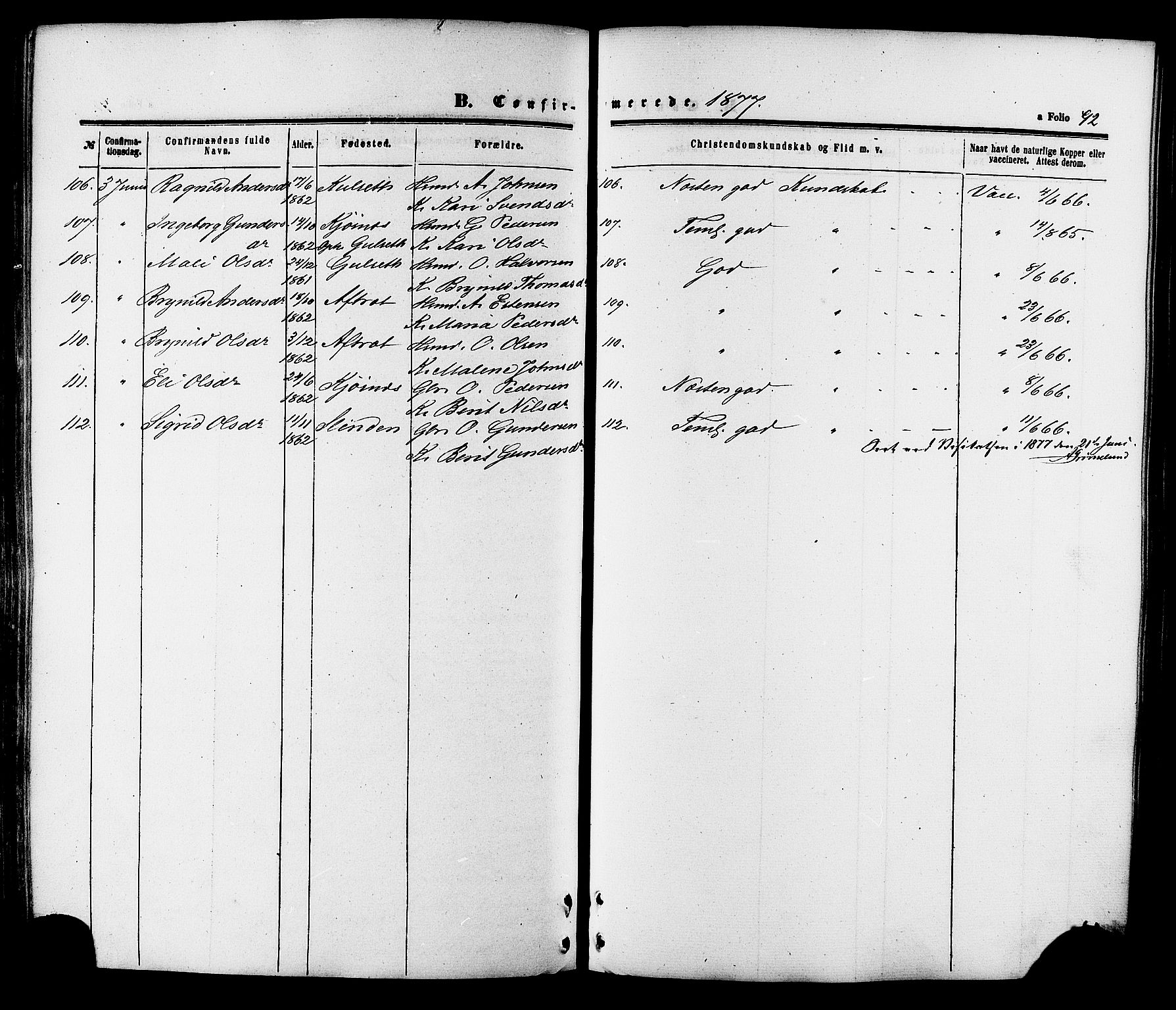 Ministerialprotokoller, klokkerbøker og fødselsregistre - Sør-Trøndelag, AV/SAT-A-1456/695/L1147: Parish register (official) no. 695A07, 1860-1877, p. 92