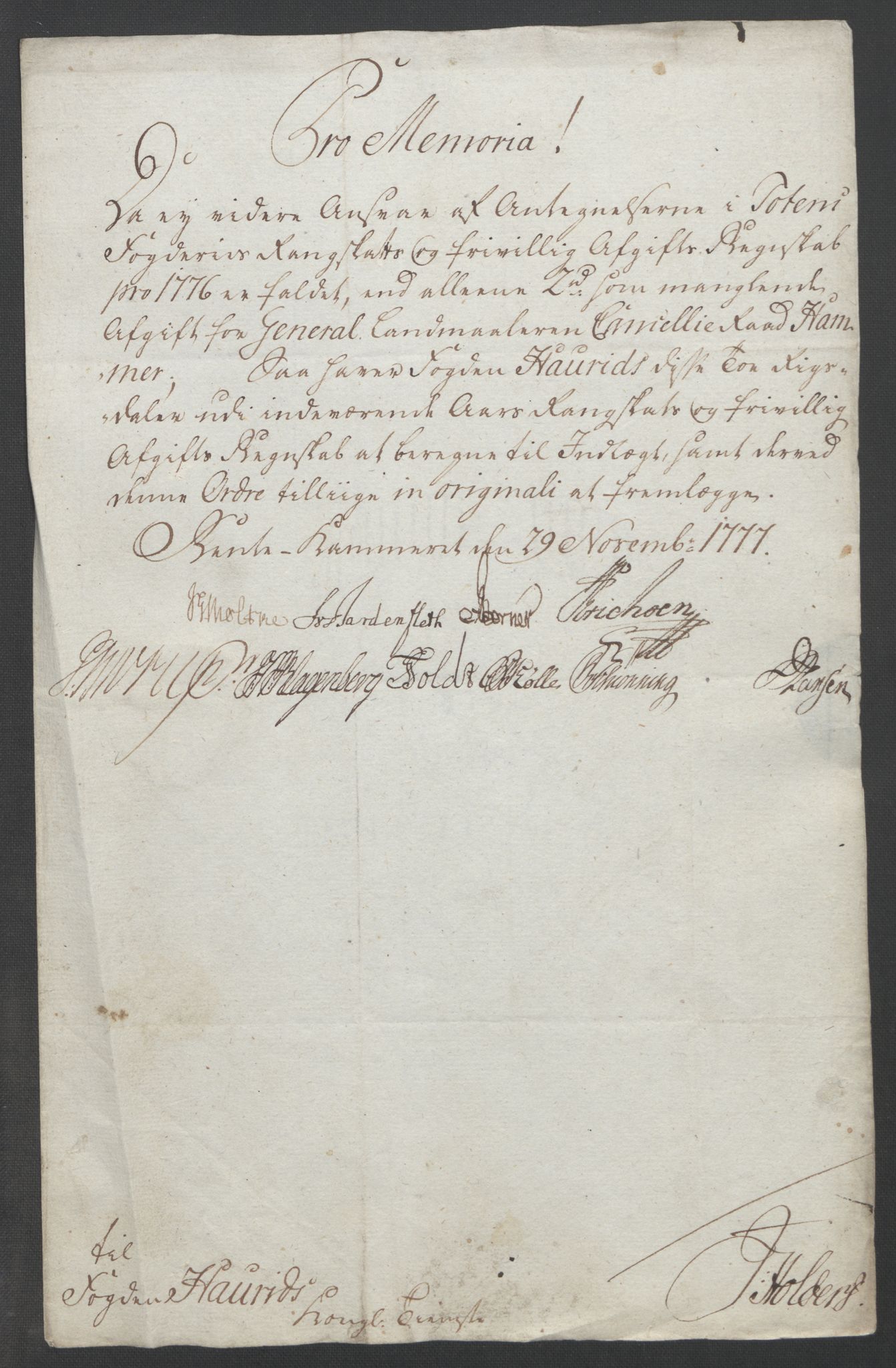 Rentekammeret inntil 1814, Reviderte regnskaper, Fogderegnskap, AV/RA-EA-4092/R19/L1399: Fogderegnskap Toten, Hadeland og Vardal, 1762-1783, p. 451