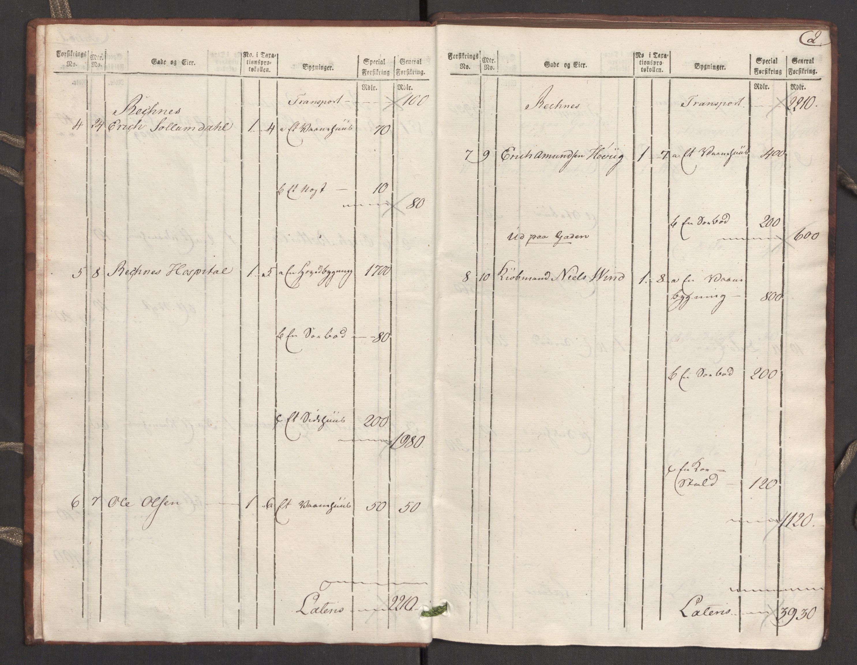 Kommersekollegiet, Brannforsikringskontoret 1767-1814, AV/RA-EA-5458/F/Fa/L0039/0001: Molde / Branntakstprotokoll, 1807-1817