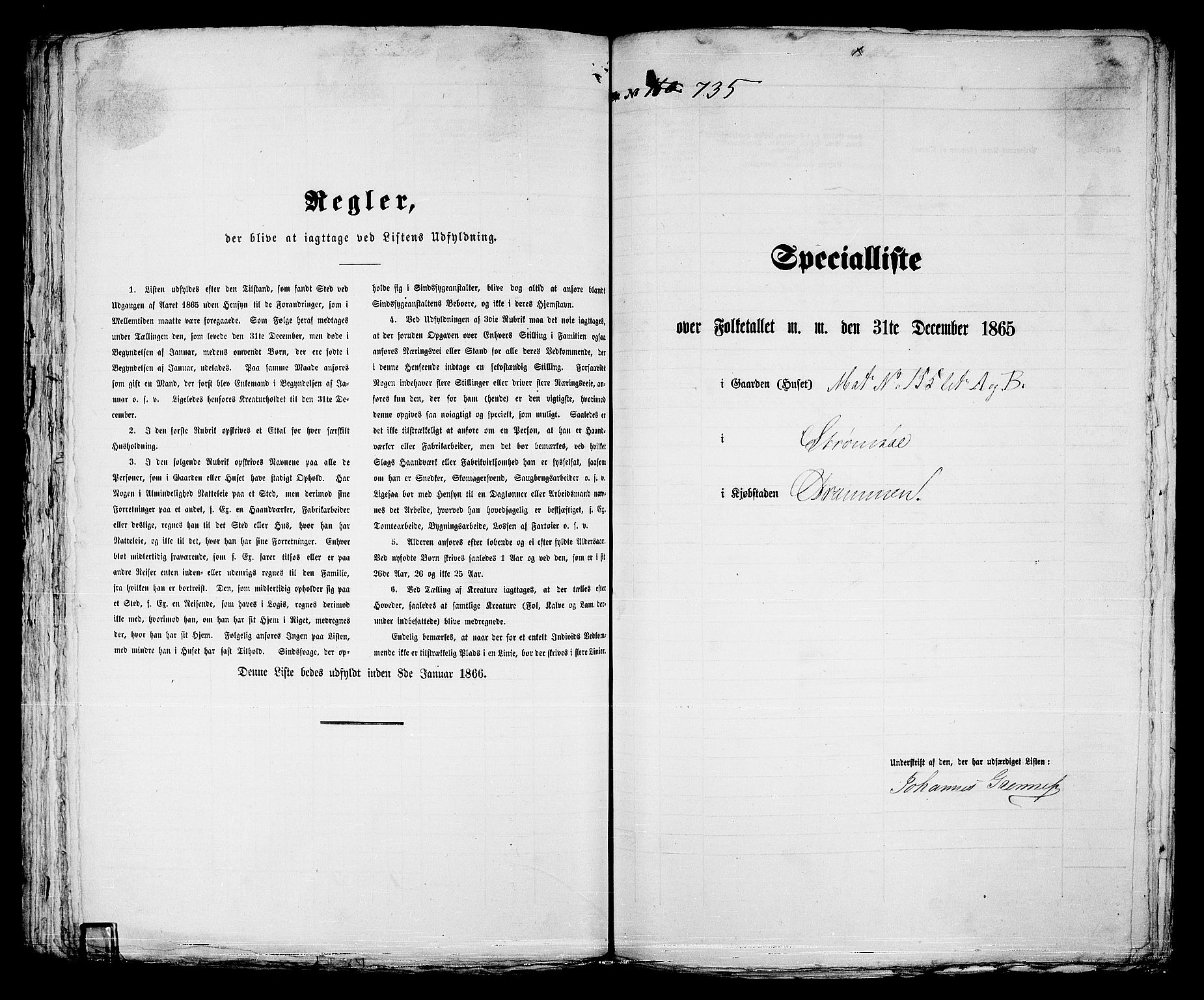 RA, 1865 census for Strømsø in Drammen, 1865, p. 285