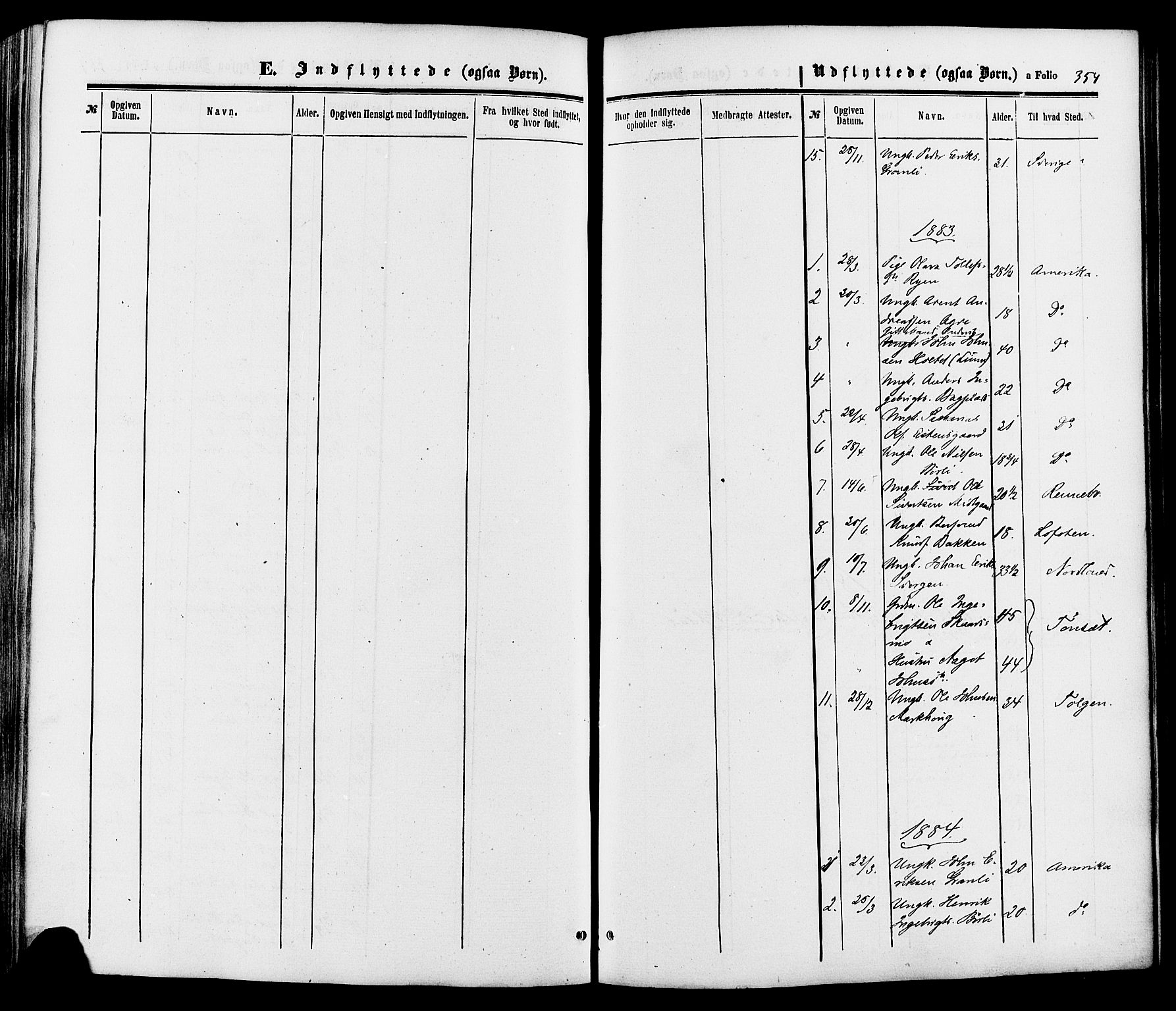 Kvikne prestekontor, SAH/PREST-064/H/Ha/Haa/L0006: Parish register (official) no. 6, 1863-1886, p. 354
