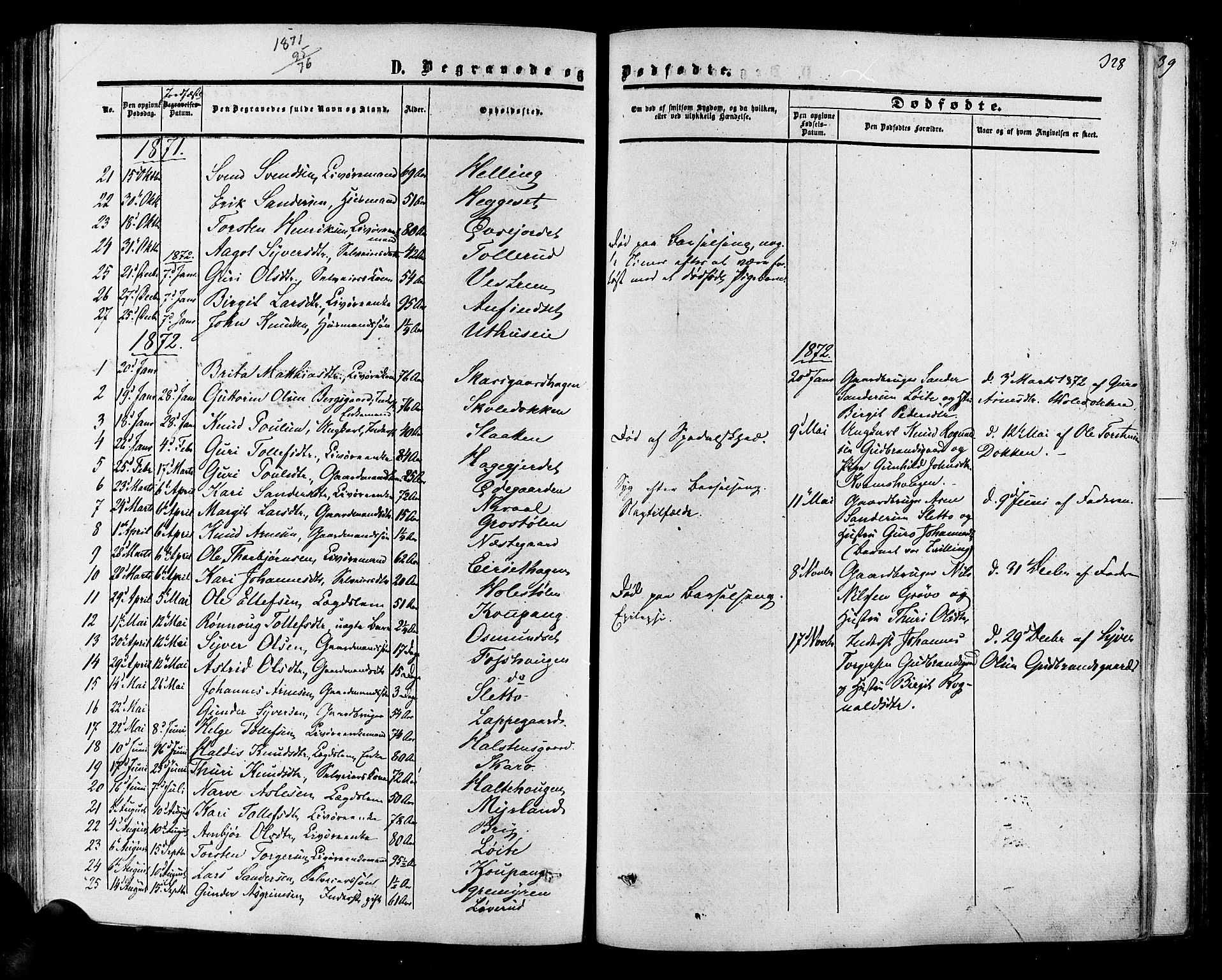Hol kirkebøker, SAKO/A-227/F/Fa/L0002: Parish register (official) no. I 2, 1870-1886, p. 328