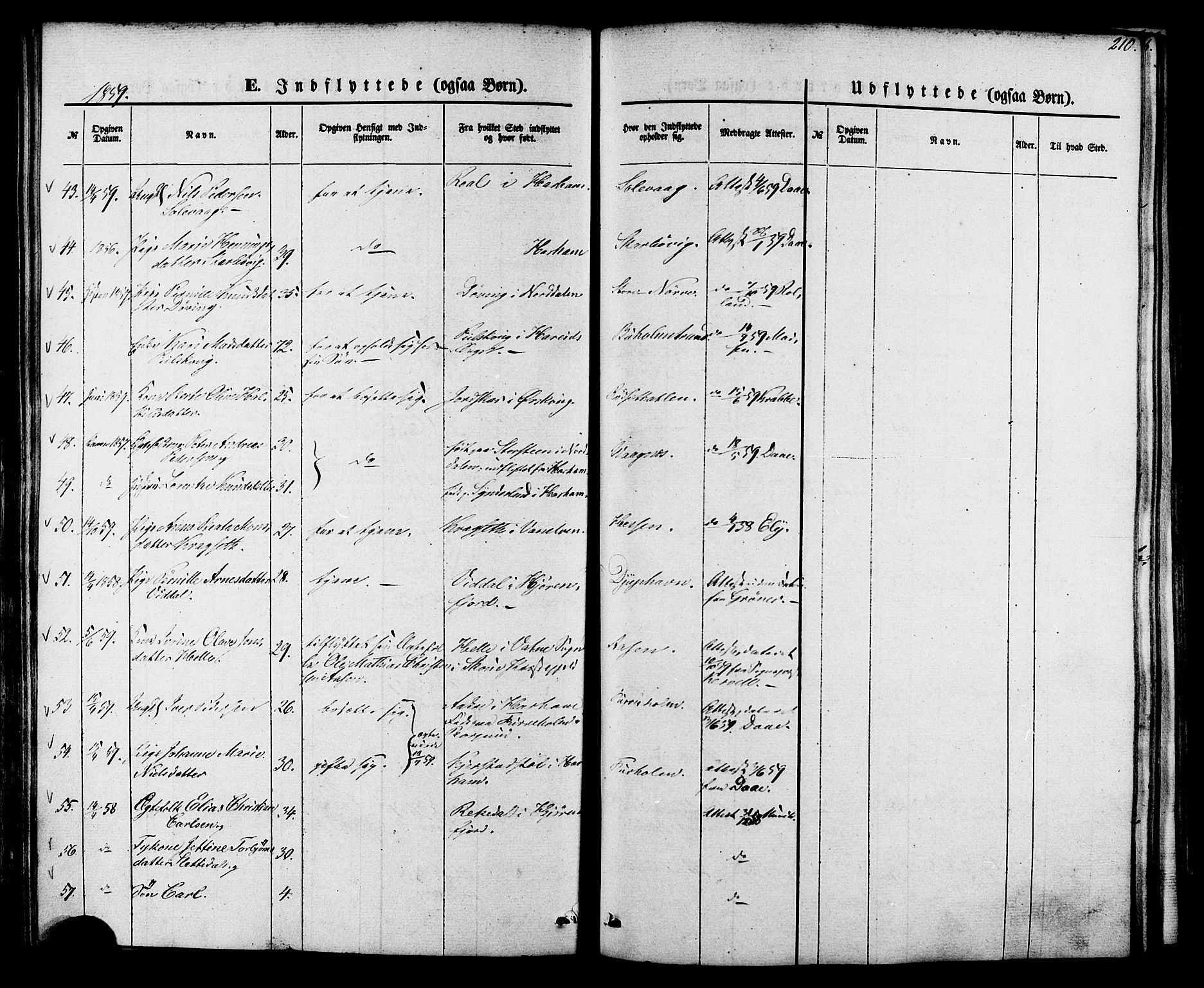 Ministerialprotokoller, klokkerbøker og fødselsregistre - Møre og Romsdal, AV/SAT-A-1454/528/L0398: Parish register (official) no. 528A09, 1858-1864, p. 210