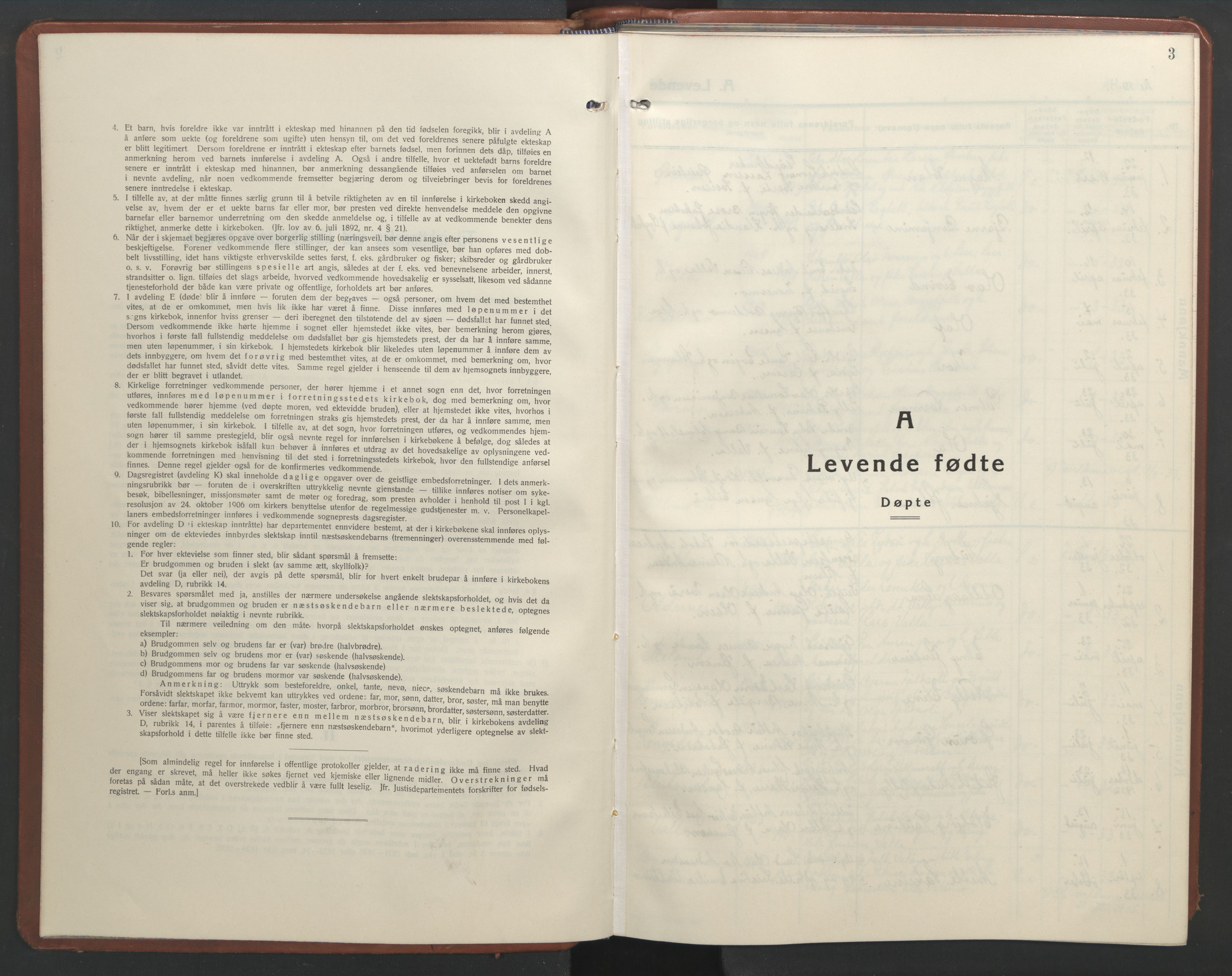 Ministerialprotokoller, klokkerbøker og fødselsregistre - Nordland, SAT/A-1459/826/L0385: Parish register (copy) no. 826C05, 1933-1951, p. 3