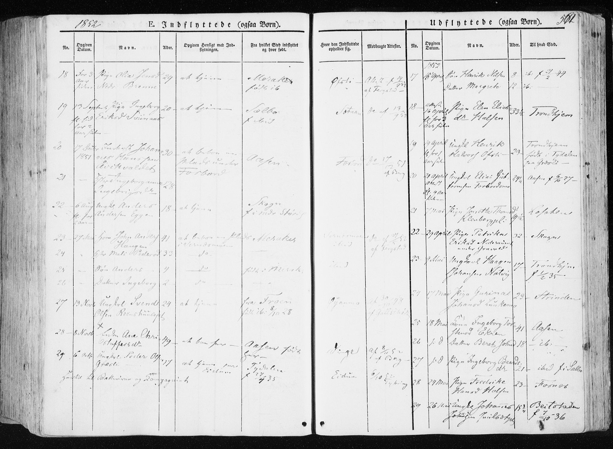 Ministerialprotokoller, klokkerbøker og fødselsregistre - Nord-Trøndelag, SAT/A-1458/709/L0074: Parish register (official) no. 709A14, 1845-1858, p. 562