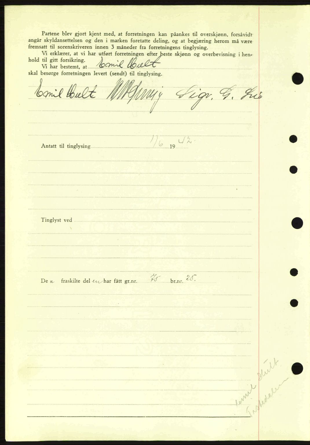 Idd og Marker sorenskriveri, AV/SAO-A-10283/G/Gb/Gbb/L0005: Mortgage book no. A5, 1941-1943, Diary no: : 668/1942