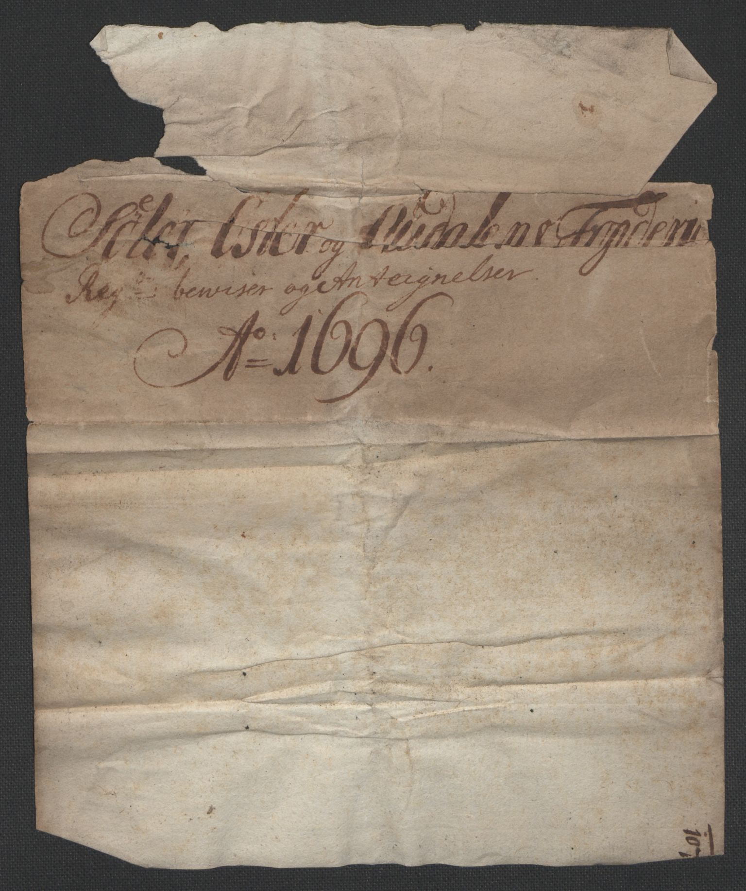 Rentekammeret inntil 1814, Reviderte regnskaper, Fogderegnskap, AV/RA-EA-4092/R13/L0834: Fogderegnskap Solør, Odal og Østerdal, 1696, p. 3