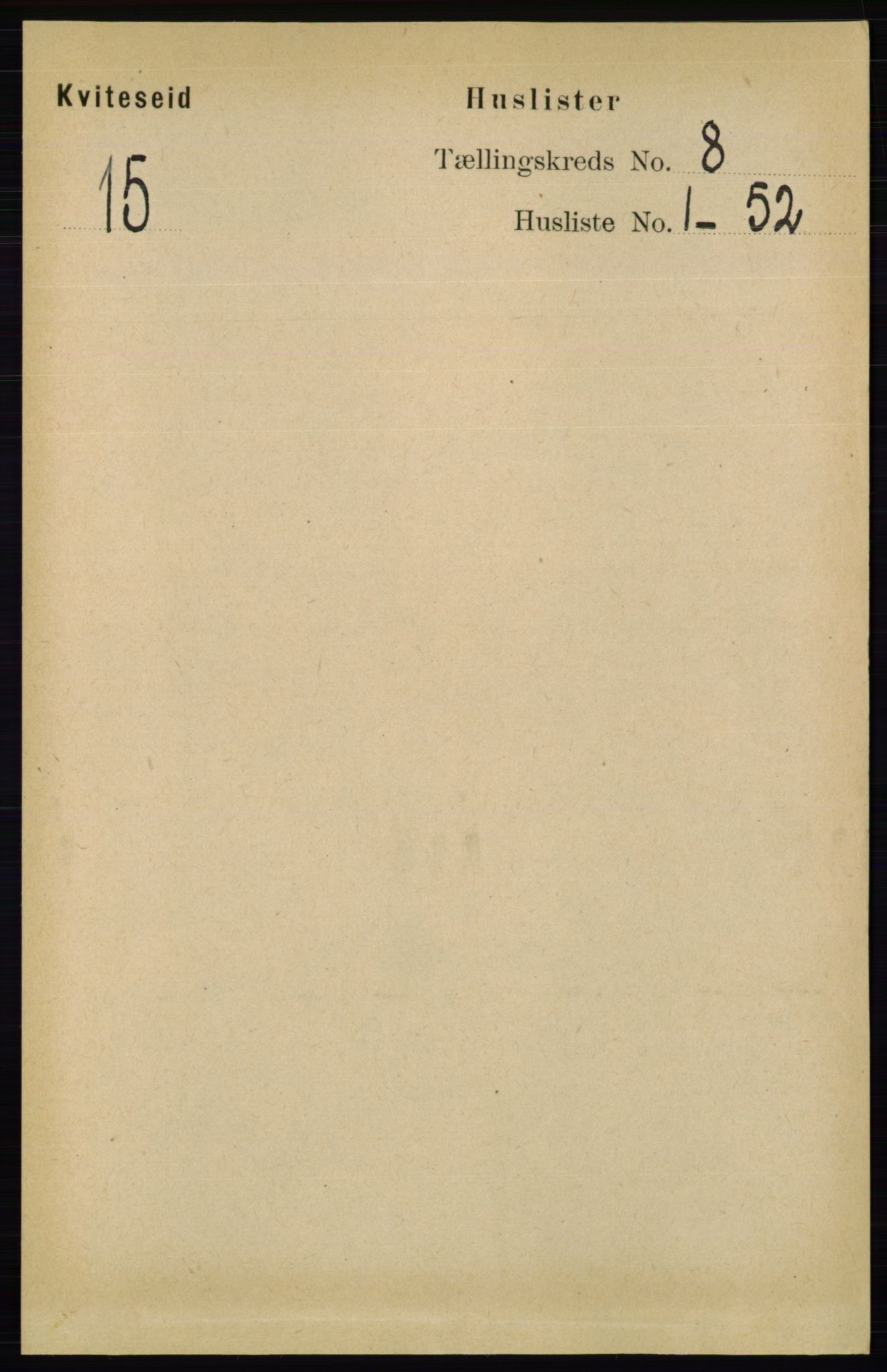 RA, 1891 census for 0829 Kviteseid, 1891, p. 1548