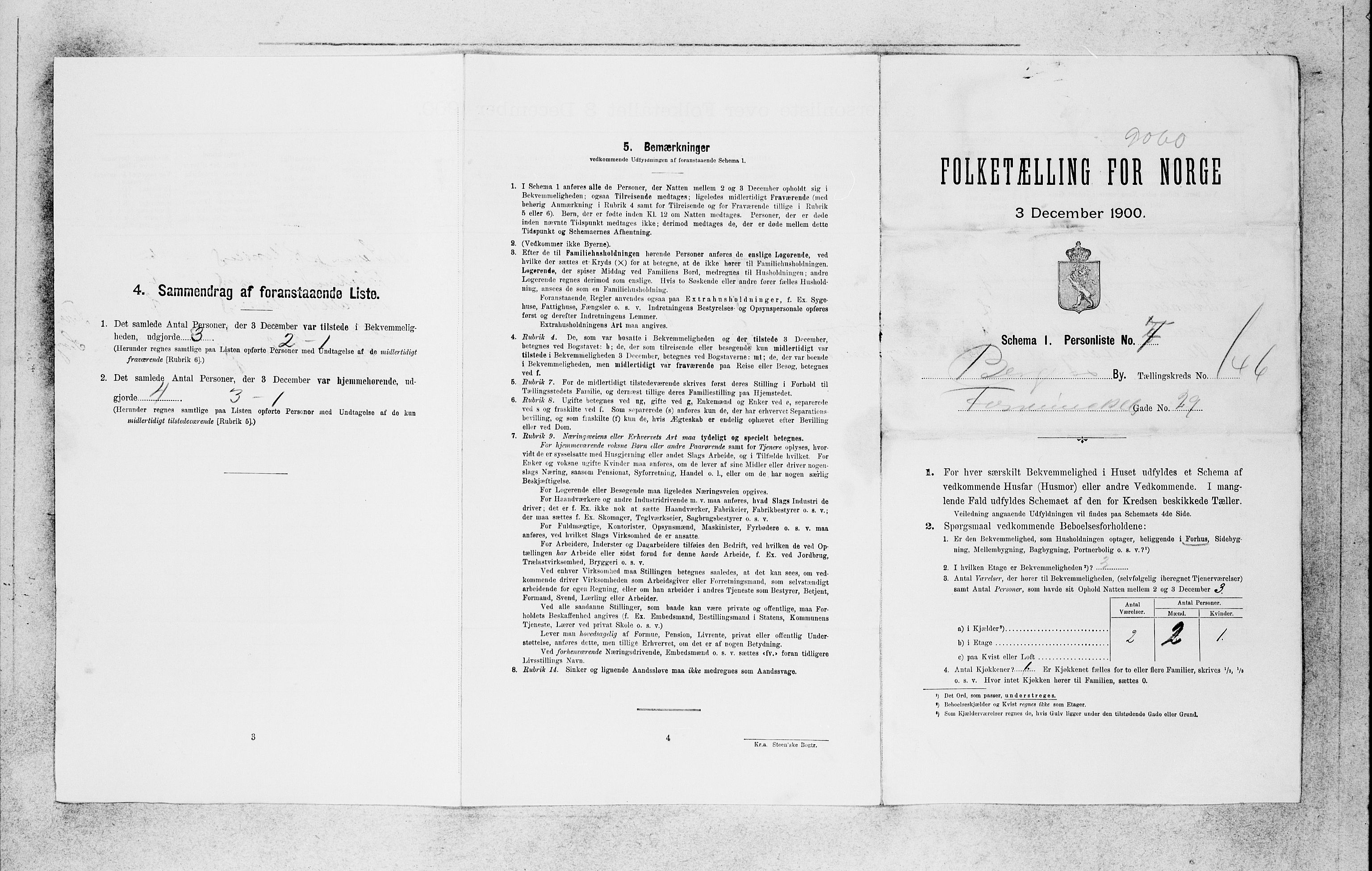 SAB, 1900 census for Bergen, 1900, p. 30095