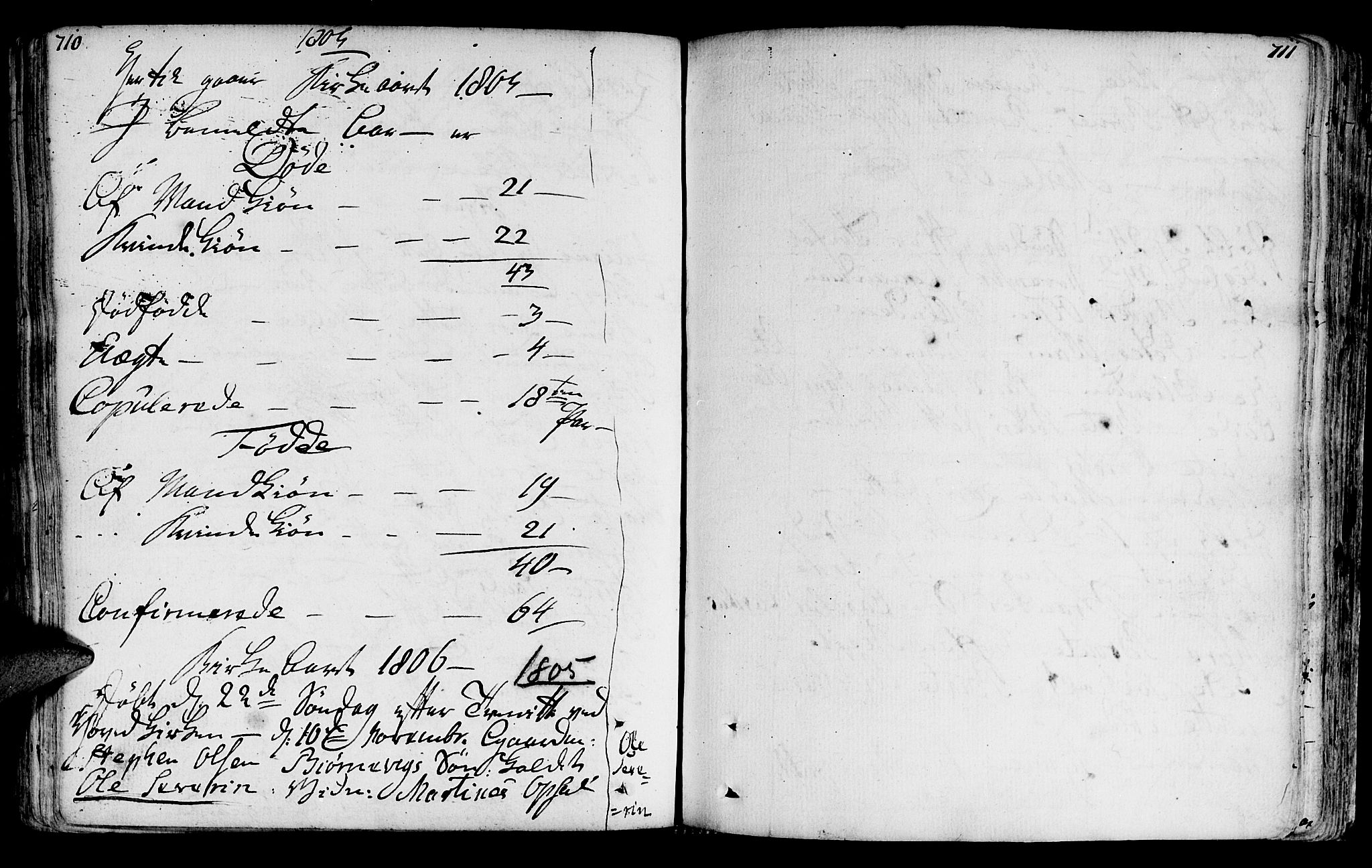 Ministerialprotokoller, klokkerbøker og fødselsregistre - Møre og Romsdal, AV/SAT-A-1454/522/L0308: Parish register (official) no. 522A03, 1773-1809, p. 710-711