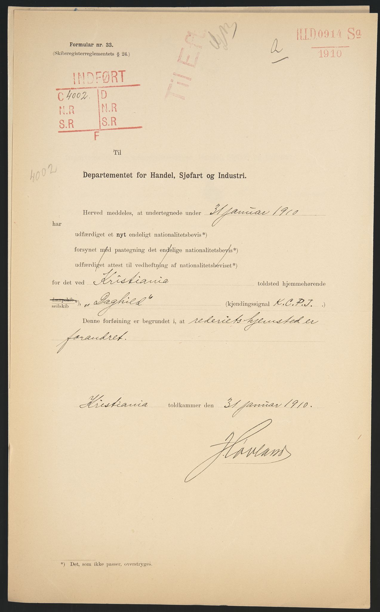 Sjøfartsdirektoratet med forløpere, skipsmapper slettede skip, RA/S-4998/F/Fa/L0225: --, 1867-1925, p. 167