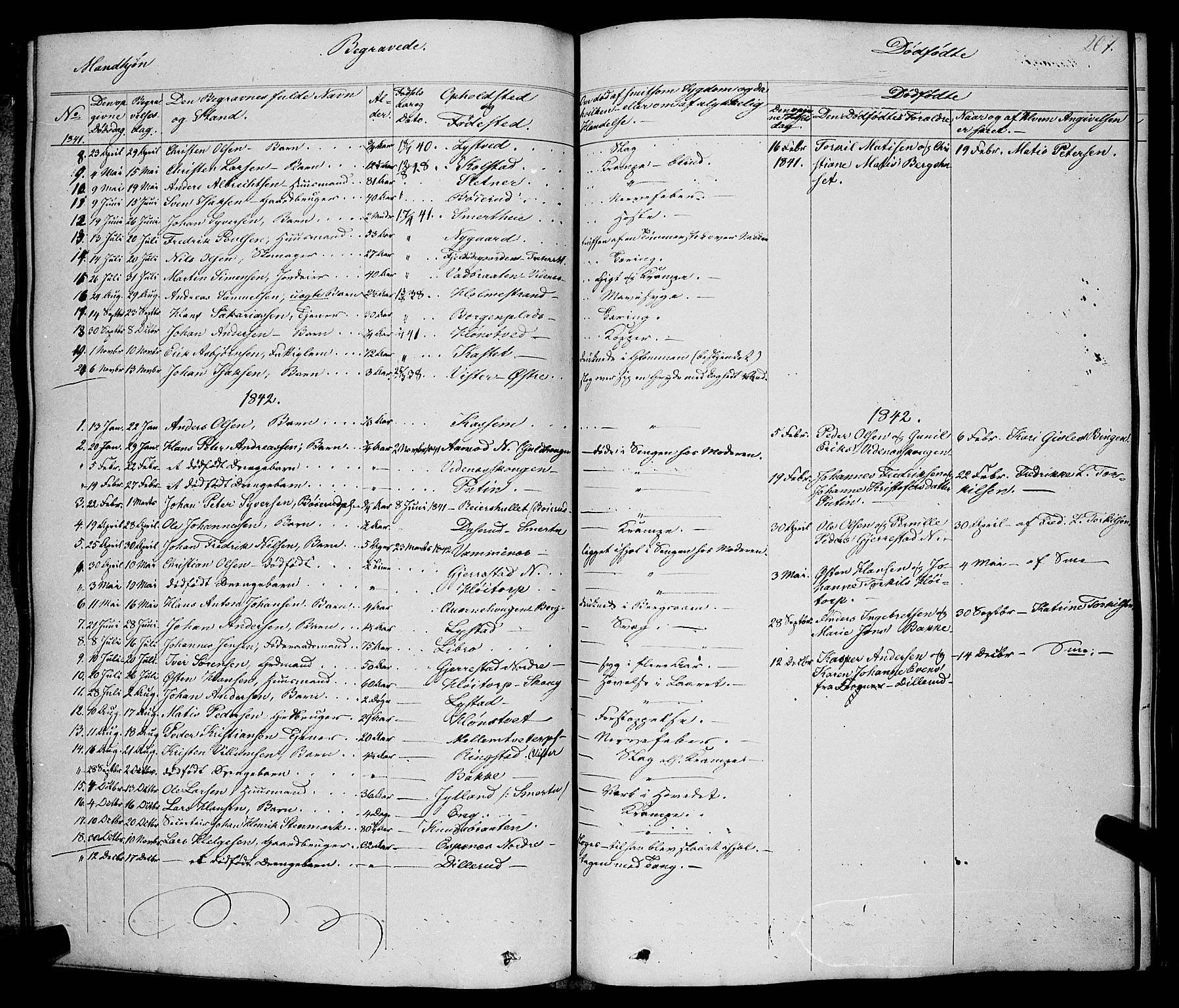 Skiptvet prestekontor Kirkebøker, SAO/A-20009/F/Fa/L0006: Parish register (official) no. 6, 1839-1860, p. 207