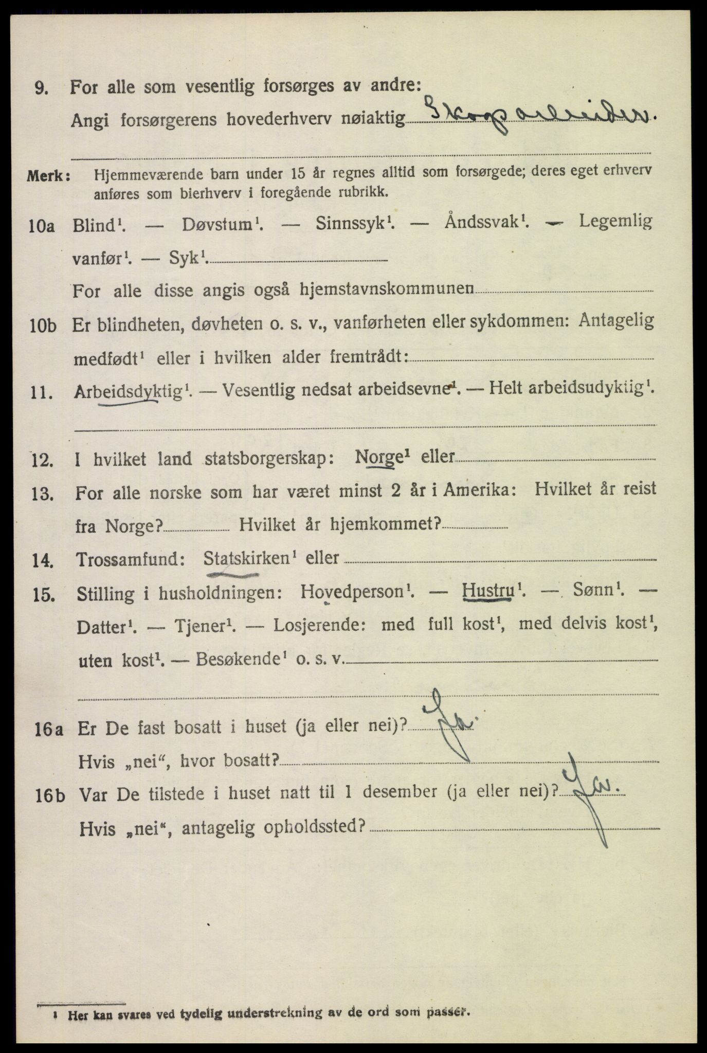 SAH, 1920 census for Lunner, 1920, p. 6210