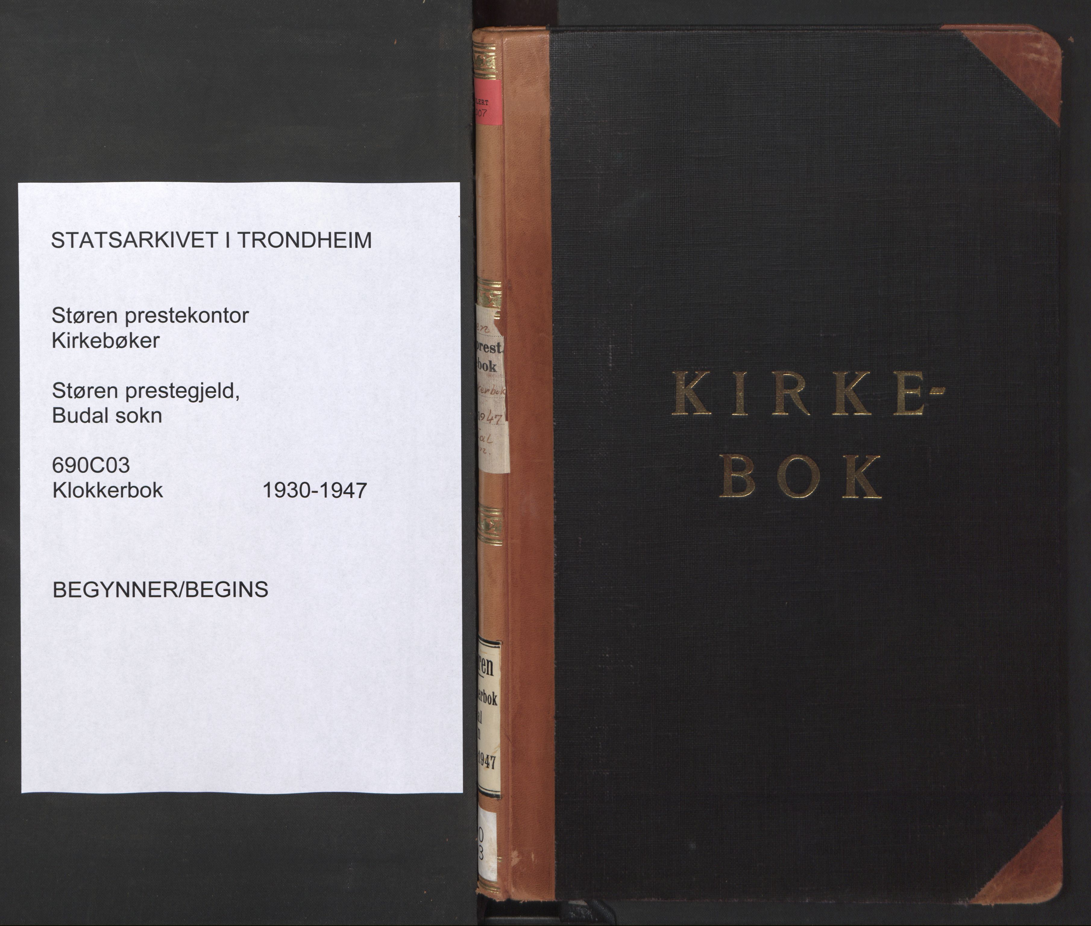 Ministerialprotokoller, klokkerbøker og fødselsregistre - Sør-Trøndelag, SAT/A-1456/690/L1053: Parish register (copy) no. 690C03, 1930-1947