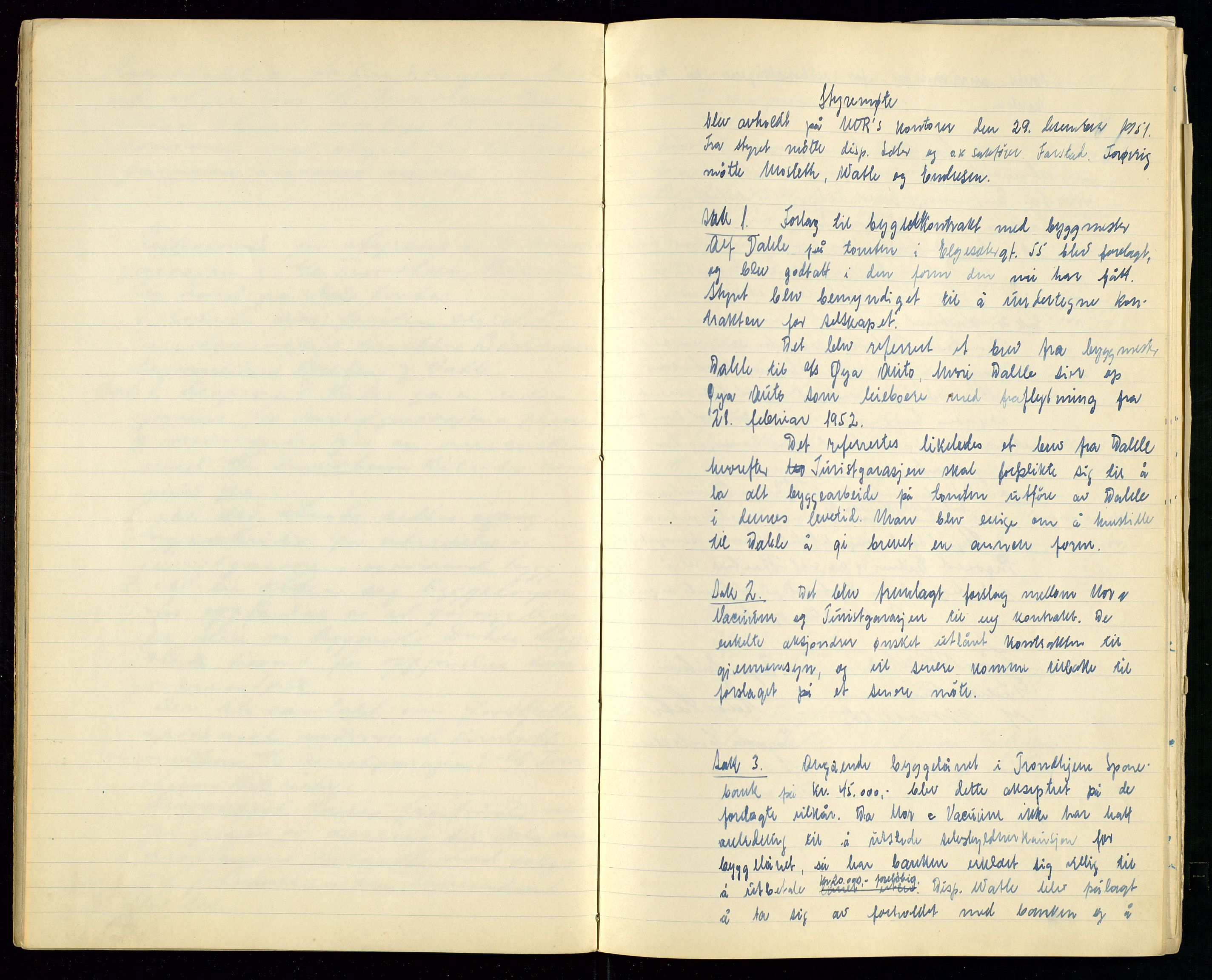 PA 1515 - Turistgarasjen A/S, AV/SAST-A-101920/A/L0001: Forhandlingsprotokoll, 1937-1958, p. 22