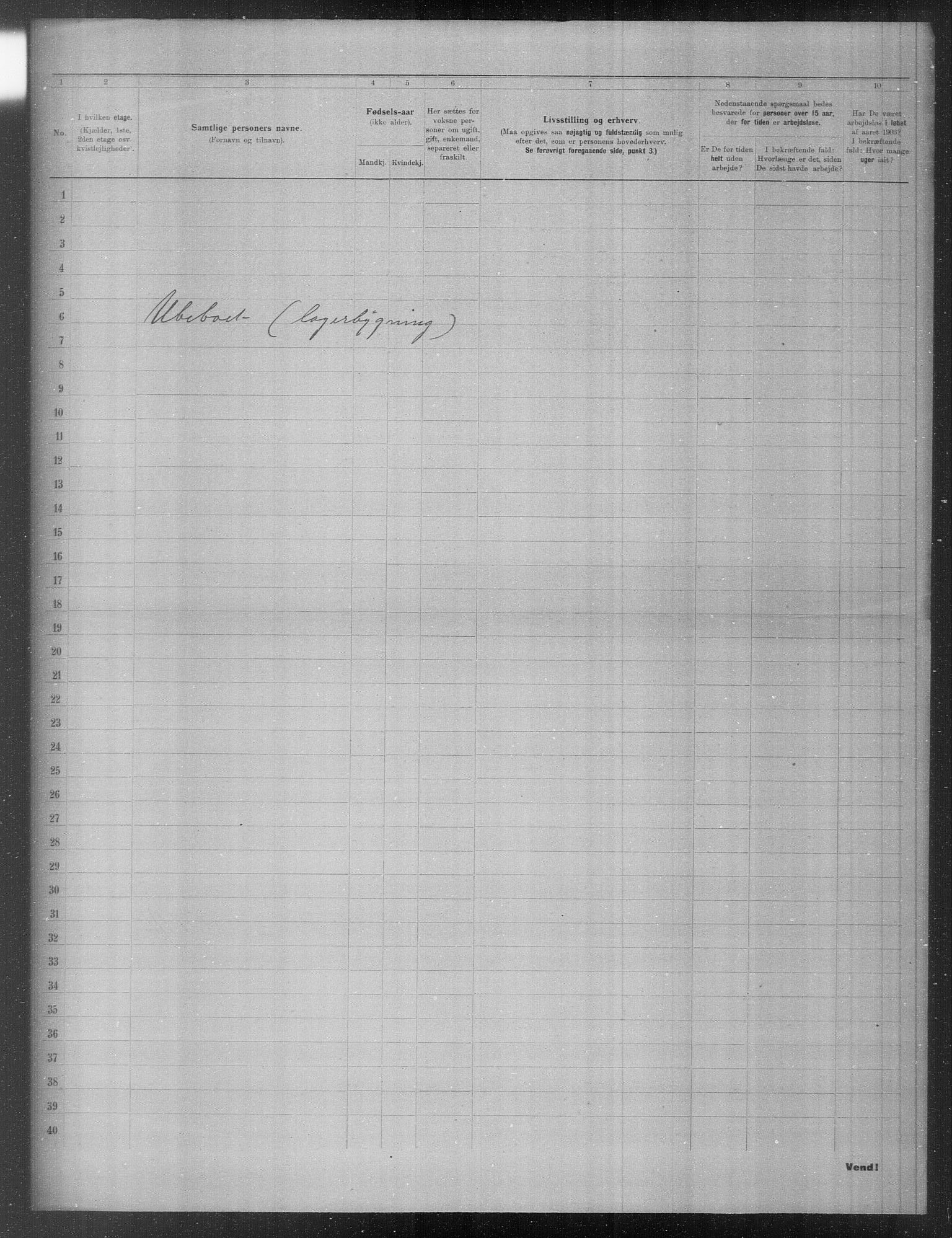 OBA, Municipal Census 1903 for Kristiania, 1903, p. 16261