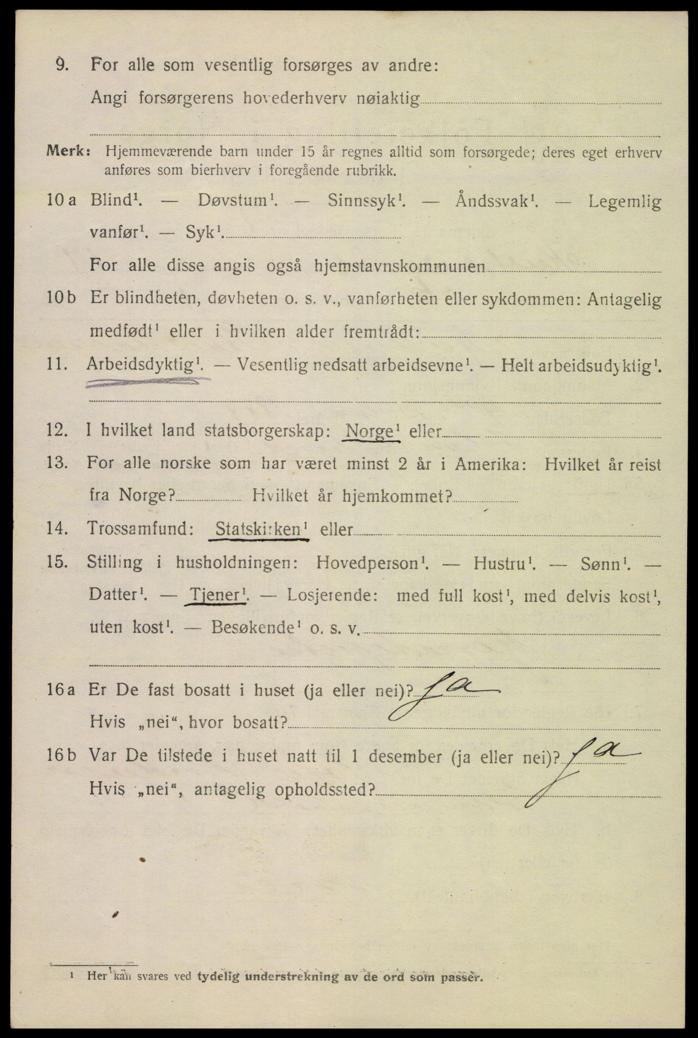 SAK, 1920 census for Kristiansand, 1920, p. 34918