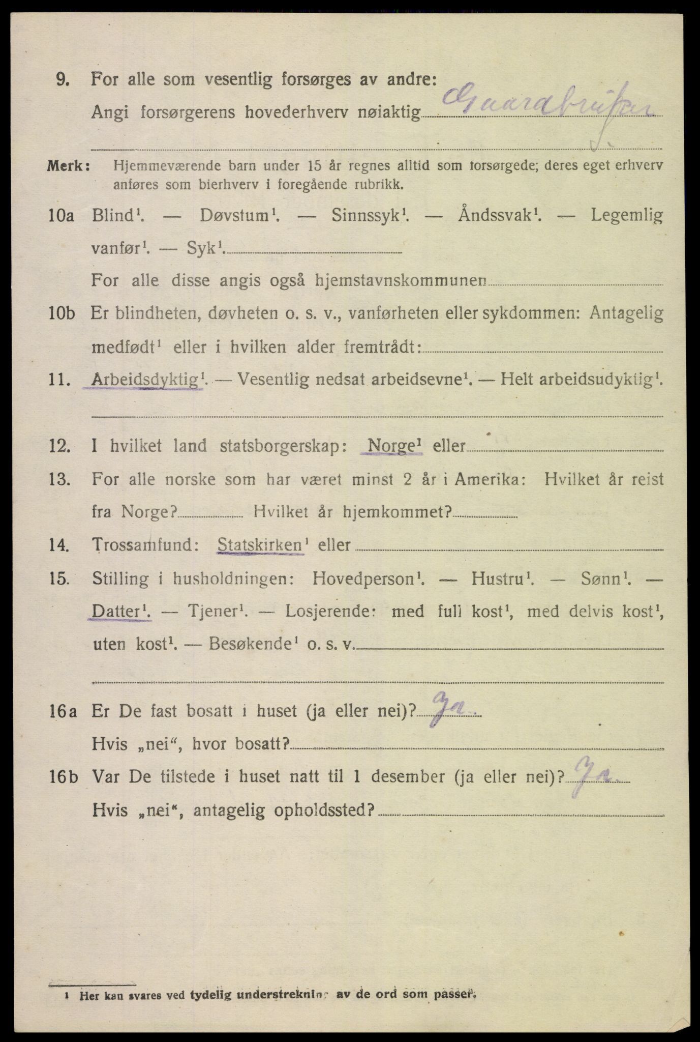 SAK, 1920 census for Søndeled, 1920, p. 4576