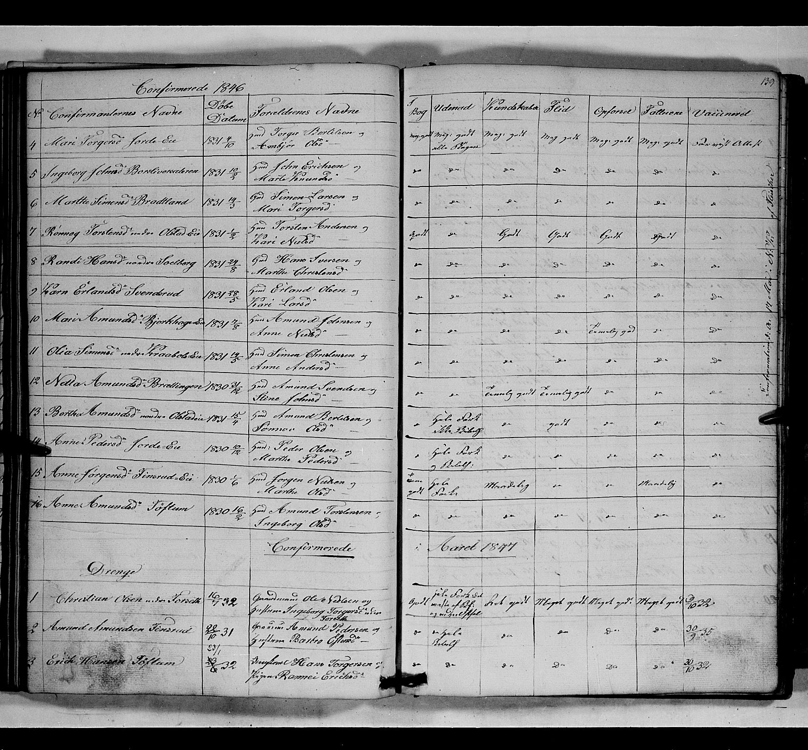 Gausdal prestekontor, SAH/PREST-090/H/Ha/Hab/L0005: Parish register (copy) no. 5, 1846-1867, p. 139