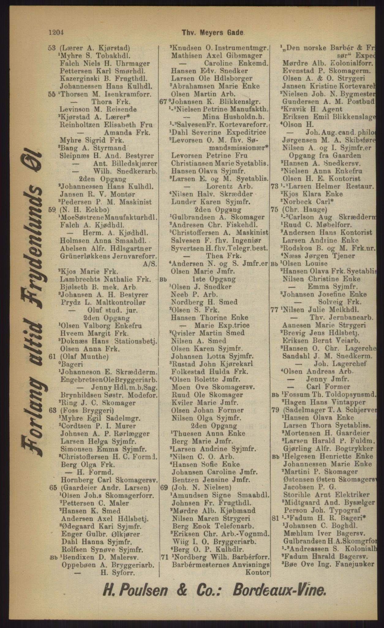 Kristiania/Oslo adressebok, PUBL/-, 1903, p. 1204