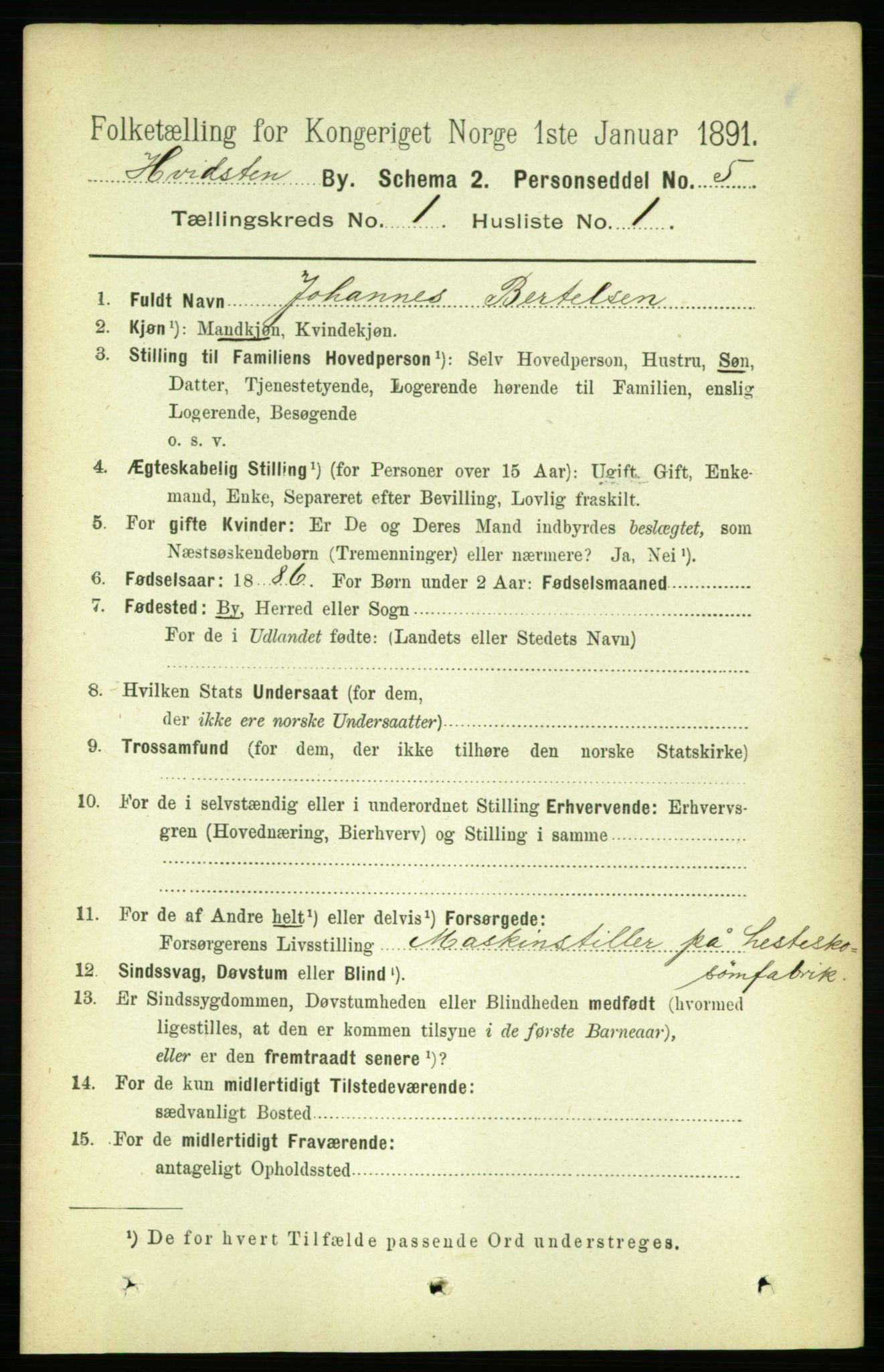 RA, 1891 census for 0202 Hvitsten, 1891, p. 13