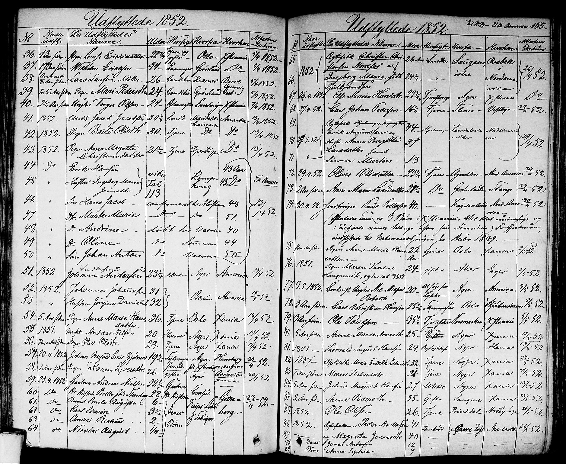 Aker prestekontor kirkebøker, AV/SAO-A-10861/F/L0018: Parish register (official) no. 17, 1829-1852, p. 155